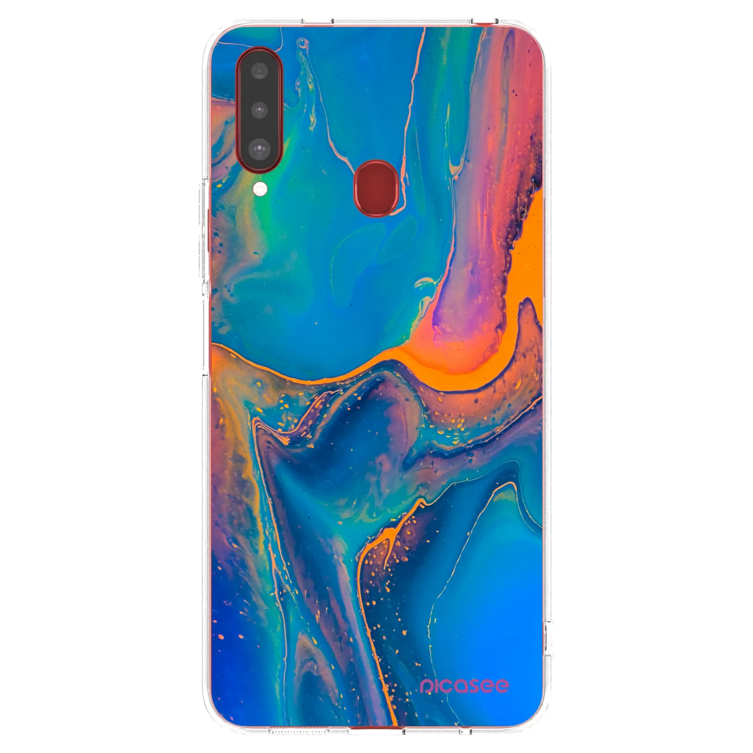Picasee silikónový prehľadný obal pre Samsung Galaxy A20s - Rainbow