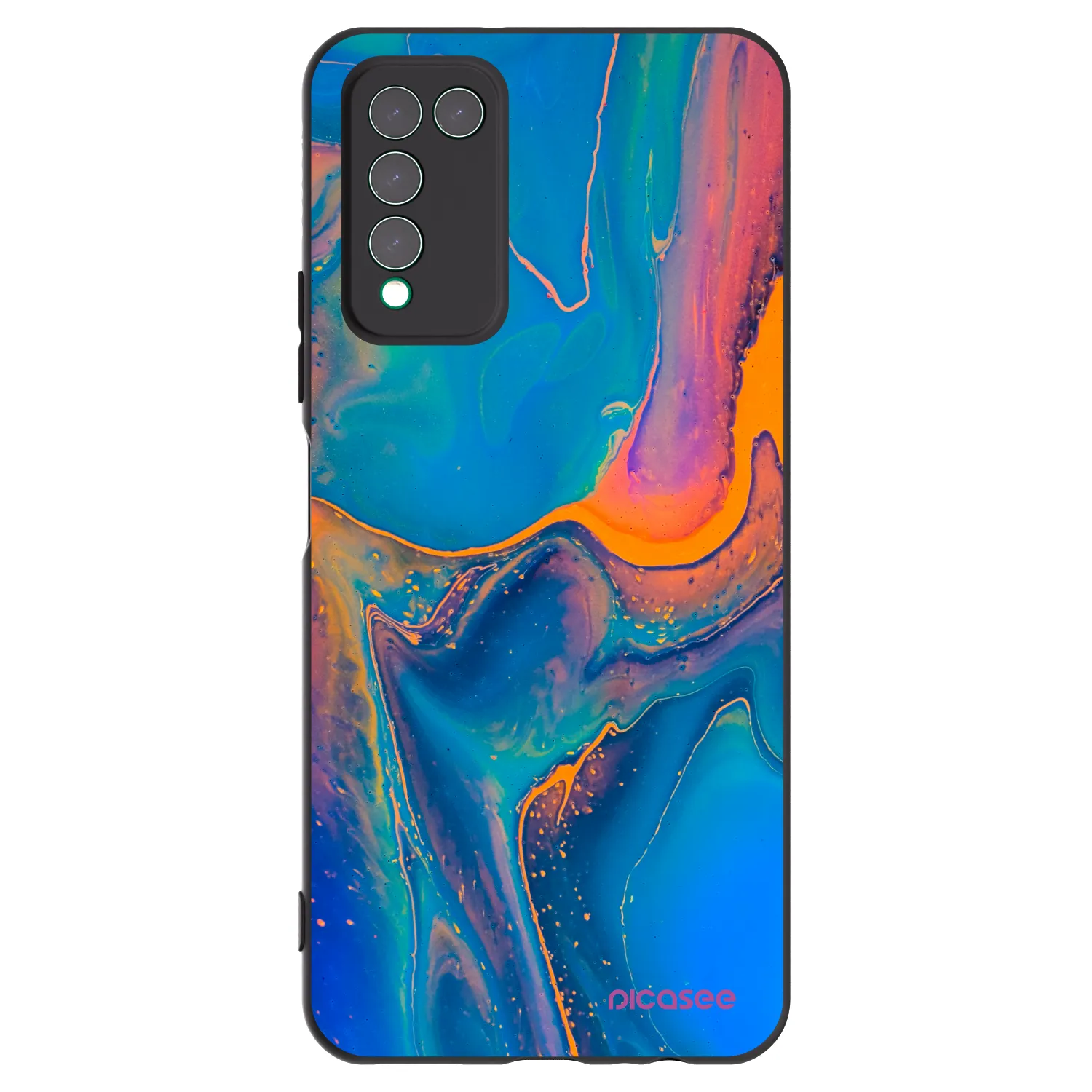 Picasee silikónový čierny obal pre Honor 10X Lite - Rainbow