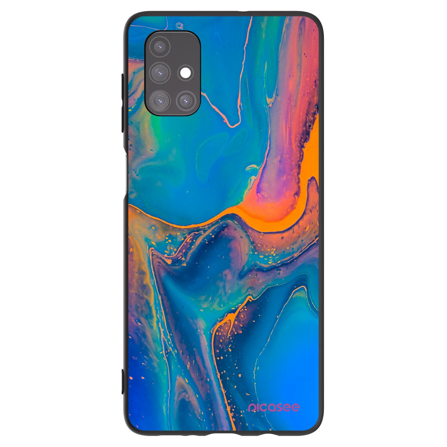 Picasee silikónový čierny obal pre Samsung Galaxy M51 M515F - Rainbow