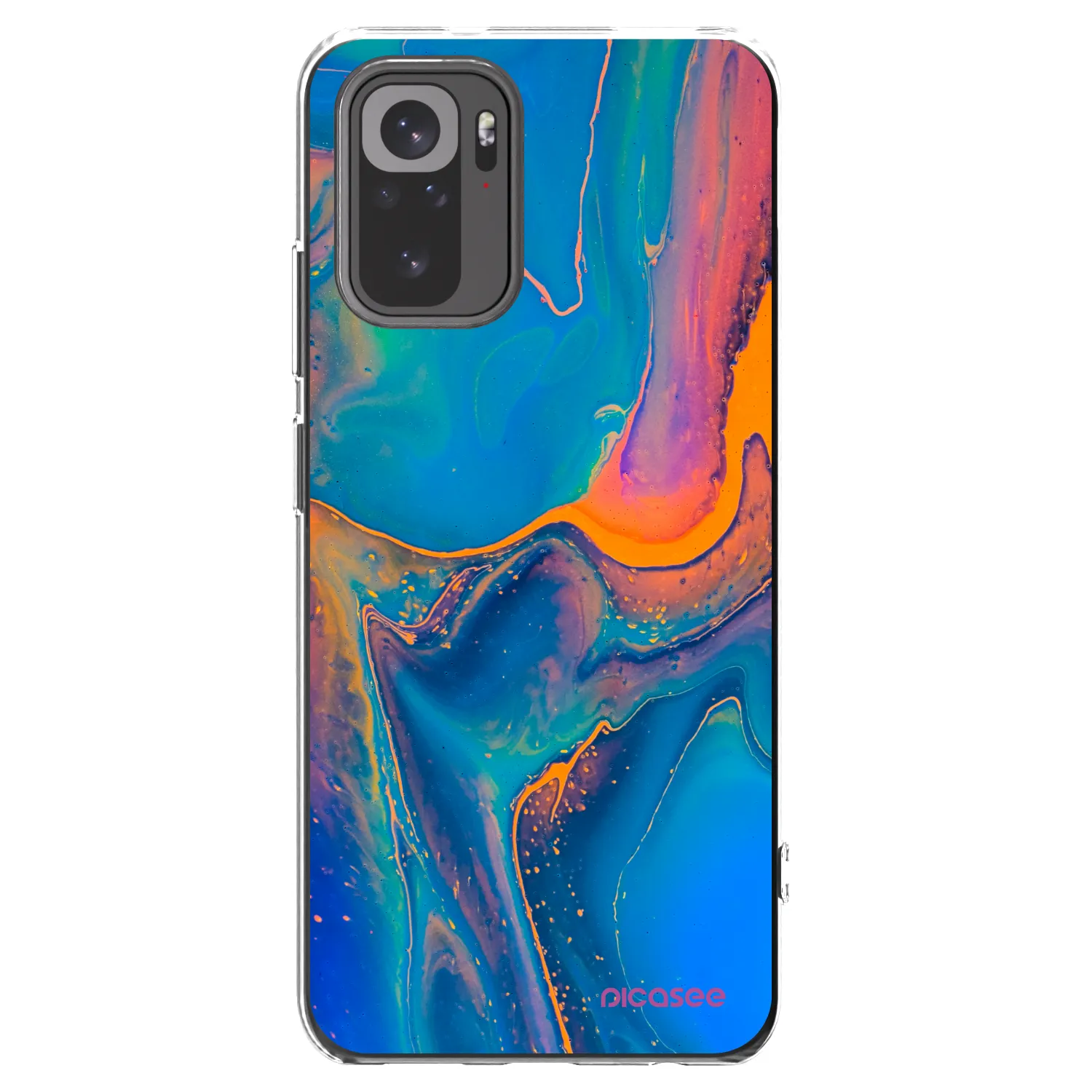 Picasee silikónový prehľadný obal pre Xiaomi Redmi Note 10 - Rainbow