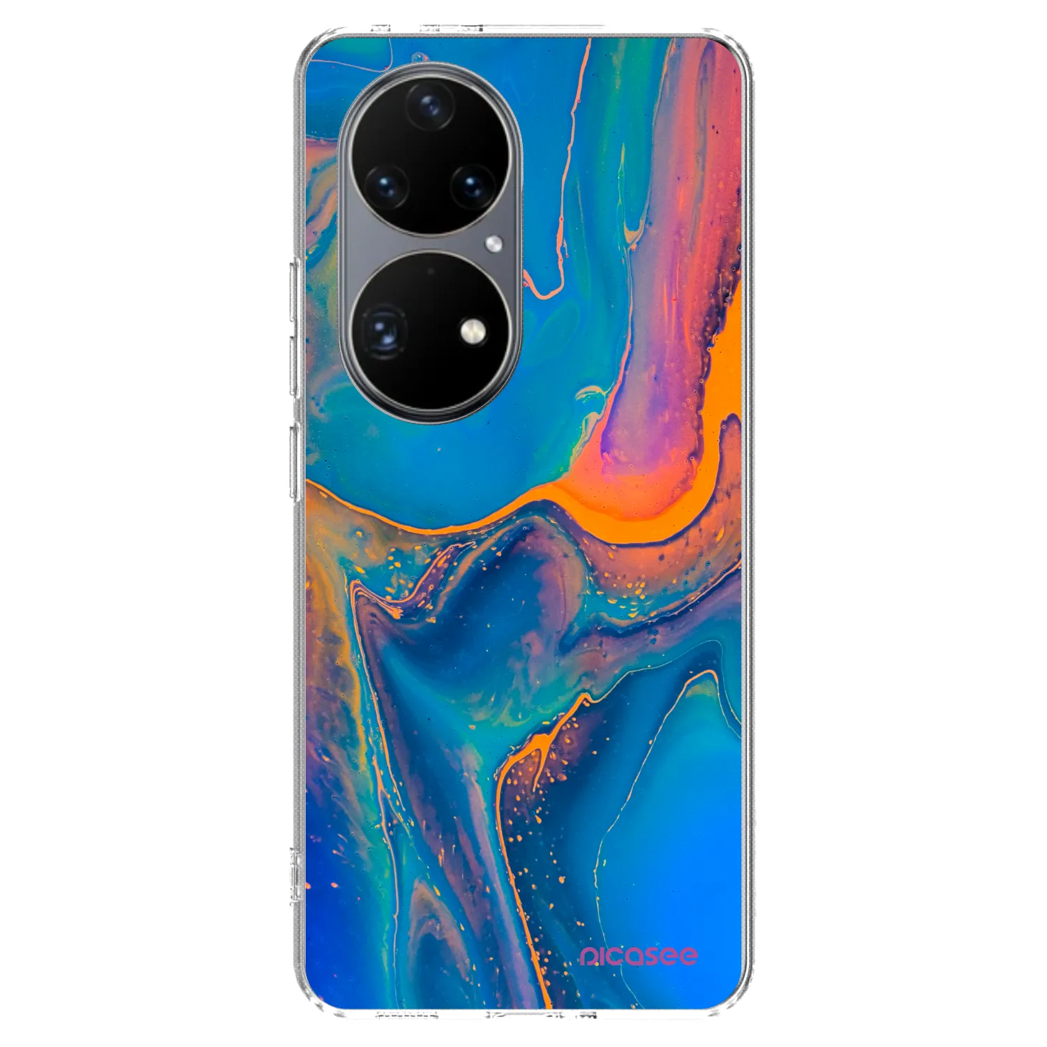 Picasee silikónový prehľadný obal pre Huawei P50 - Rainbow