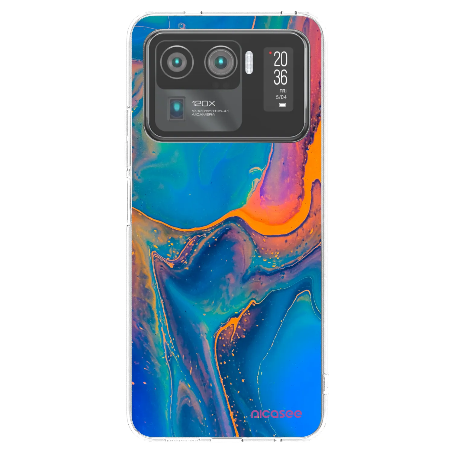 Picasee silikónový prehľadný obal pre Xiaomi Mi 11 Ultra - Rainbow
