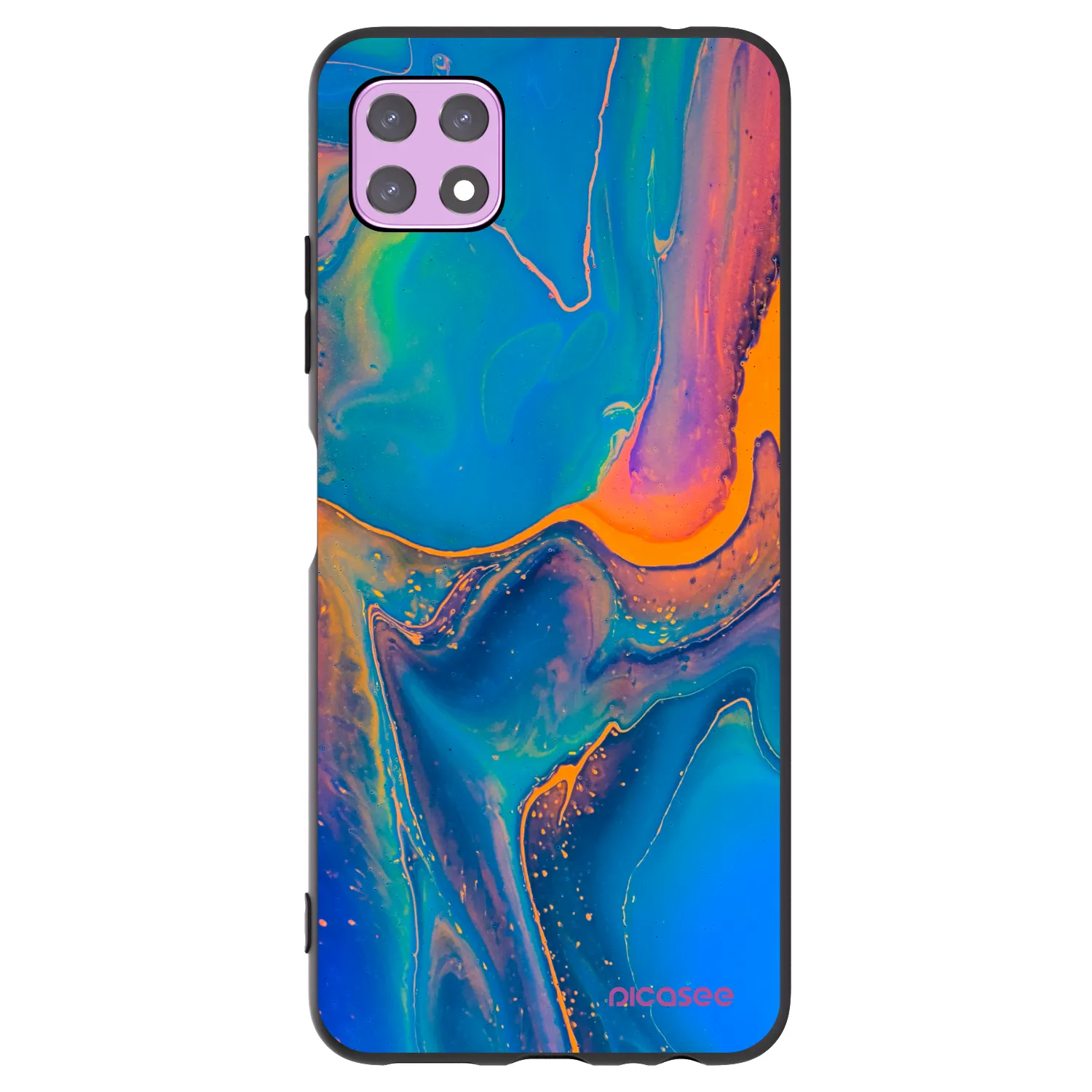 Picasee silikónový čierny obal pre Samsung Galaxy A22 A226B 5G - Rainbow
