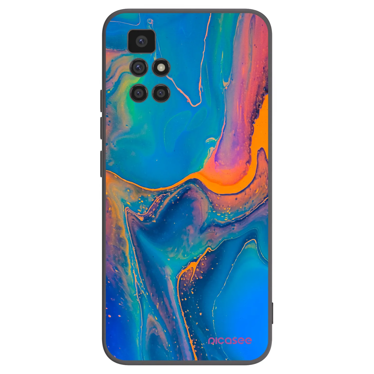 Picasee silikónový čierny obal pre Xiaomi Redmi 10 - Rainbow