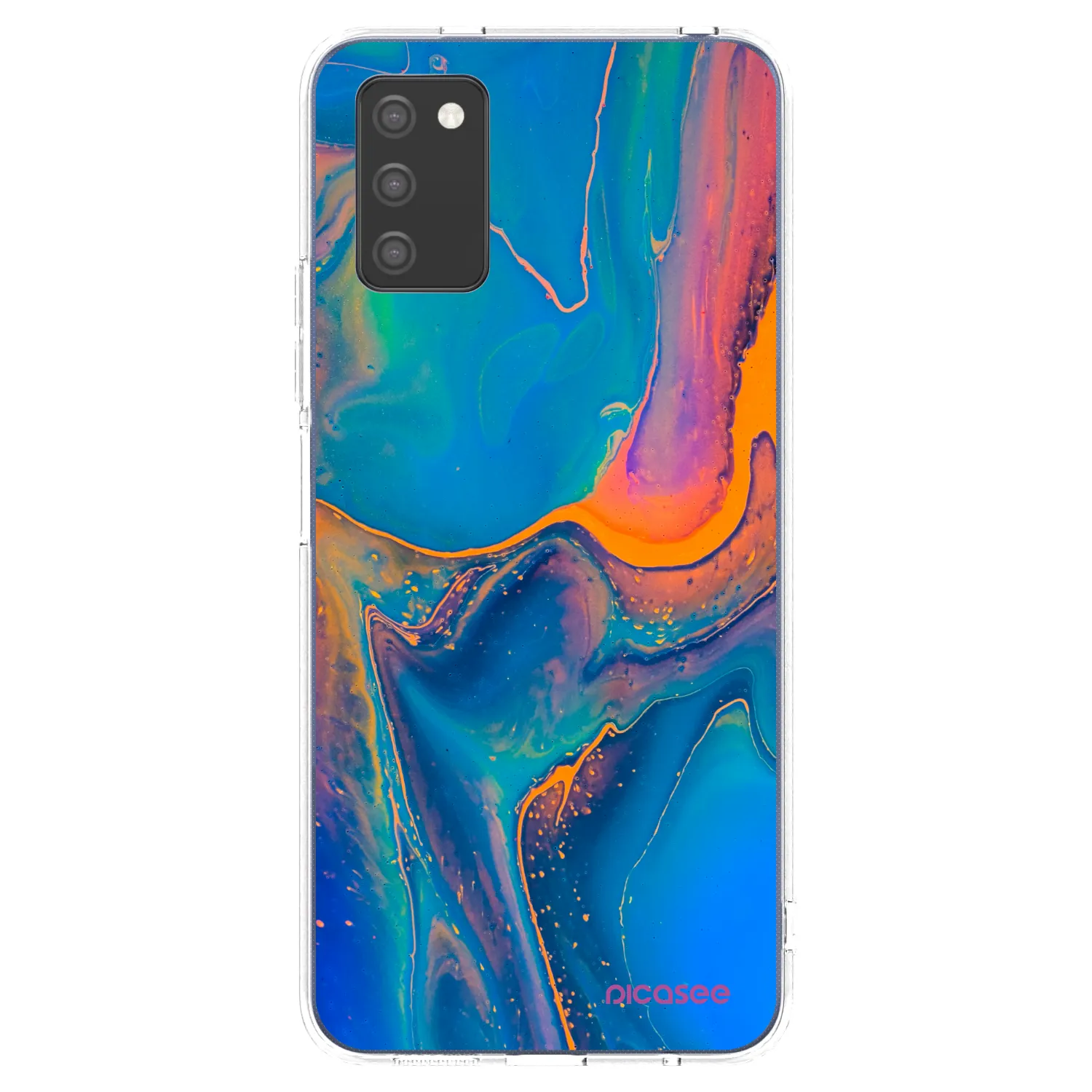 Picasee silikónový prehľadný obal pre Samsung Galaxy A03s A037G - Rainbow