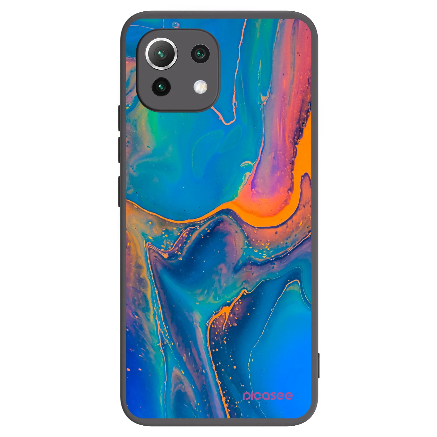 Picasee silikónový čierny obal pre Xiaomi 11 Lite 5G NE - Rainbow