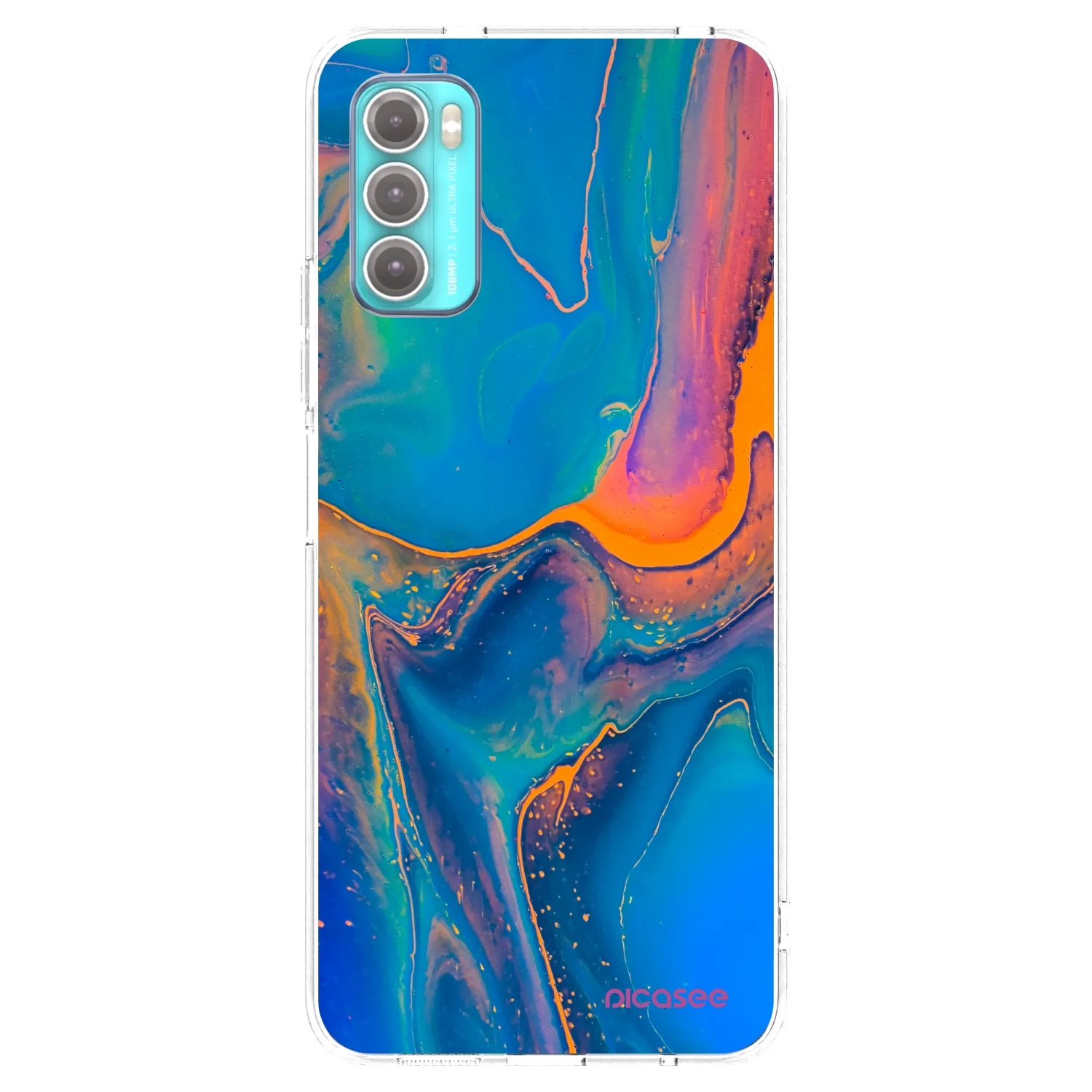 Picasee silikónový prehľadný obal pre Motorola Moto G60 - Rainbow