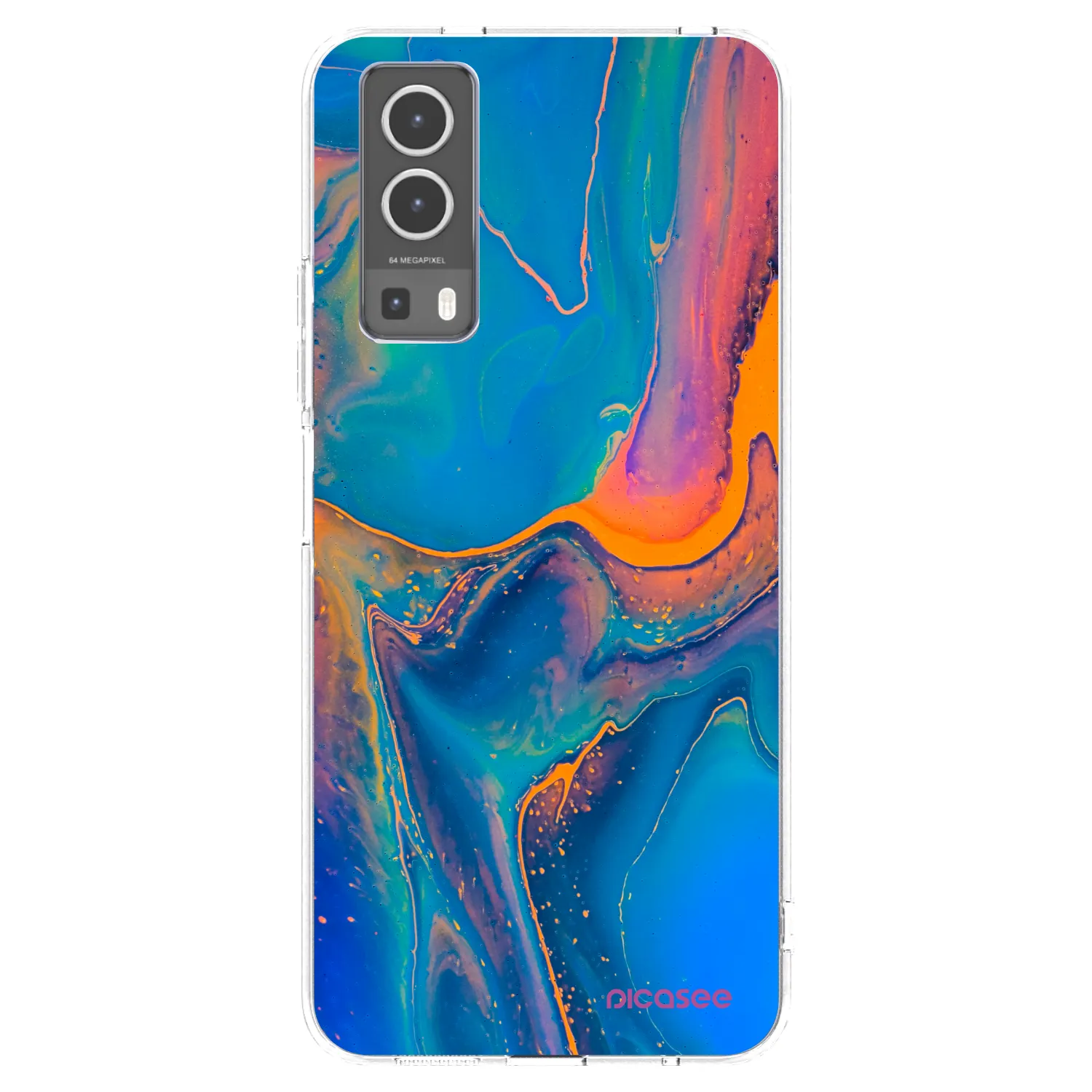 Picasee silikónový prehľadný obal pre Vivo Y72 5G - Rainbow