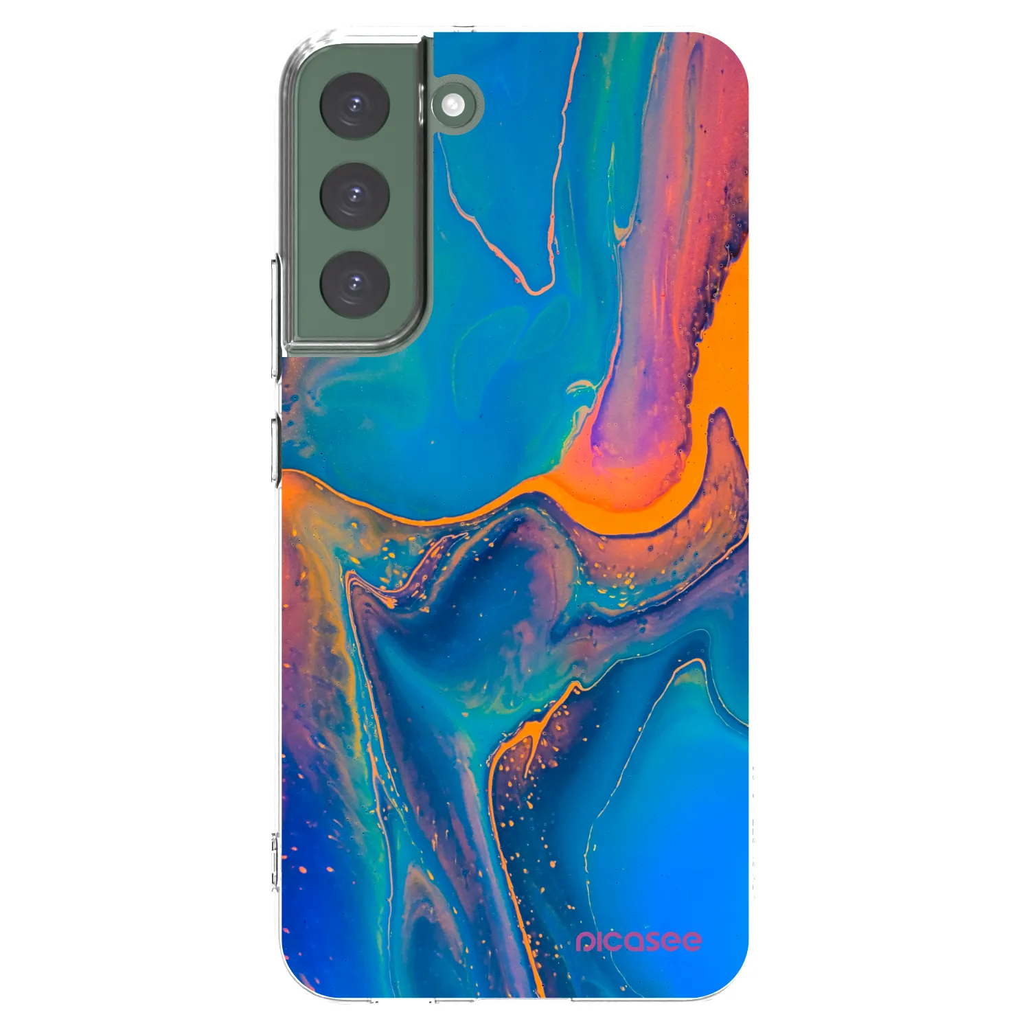 Picasee silikónový prehľadný obal pre Samsung Galaxy S22+ 5G - Rainbow