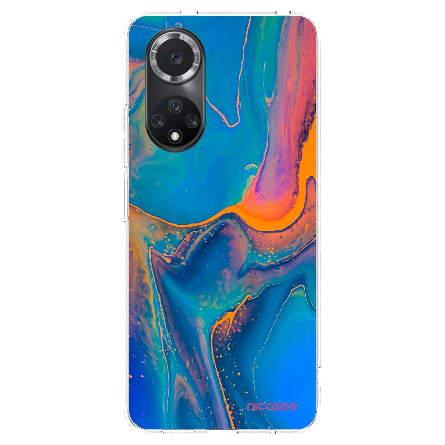 Picasee silikónový prehľadný obal pre Huawei Nova 9 SE - Rainbow