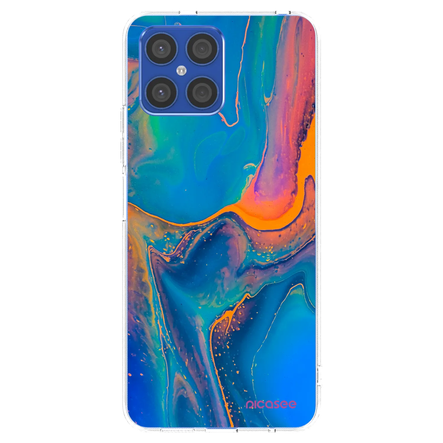 Picasee silikónový prehľadný obal pre Honor X8 4G - Rainbow
