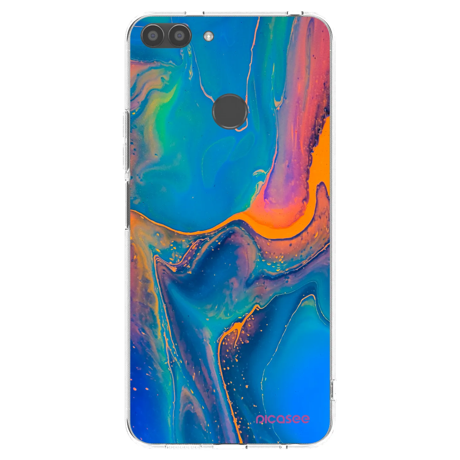 Picasee silikónový prehľadný obal pre Huawei P Smart - Rainbow