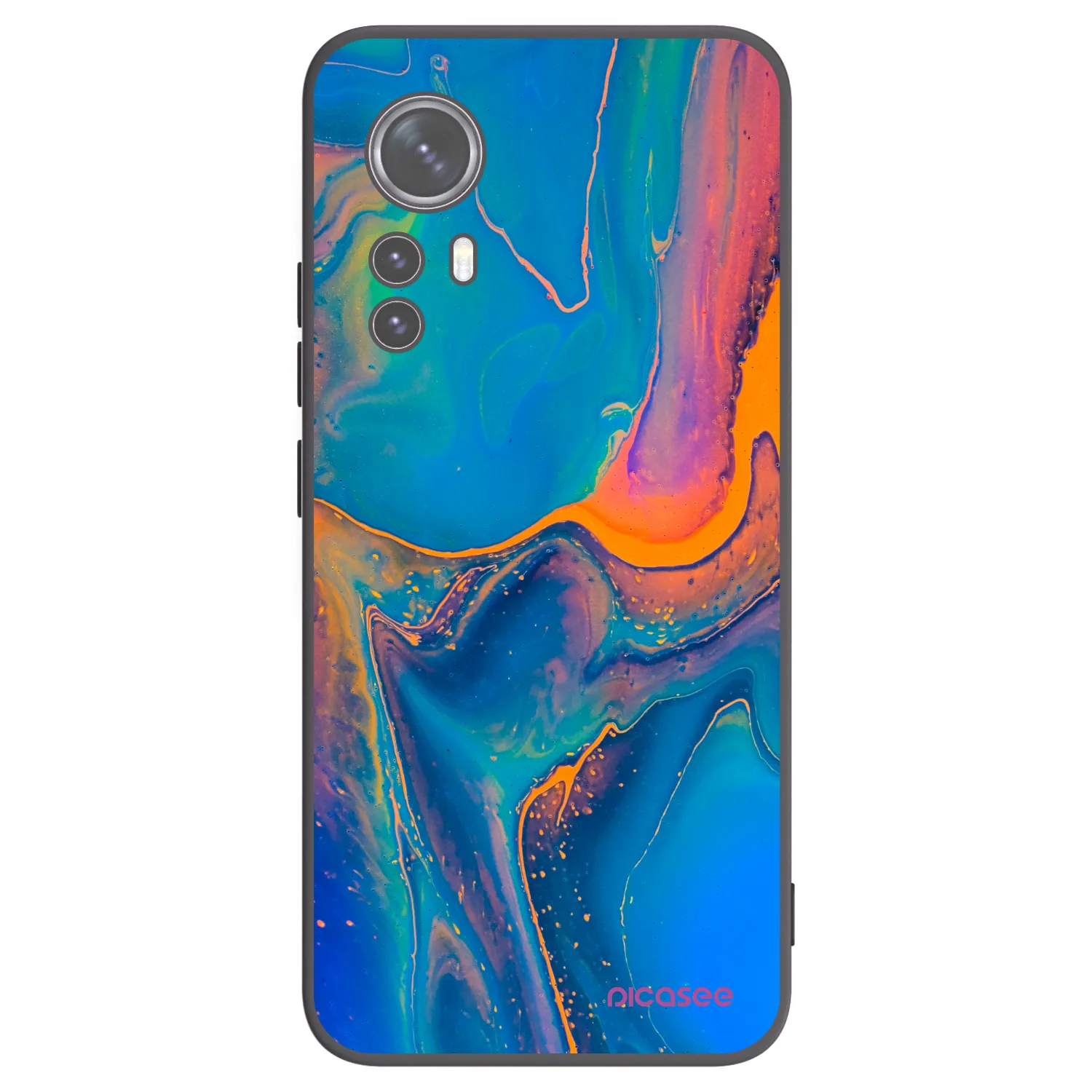 Picasee silikónový čierny obal pre Xiaomi 12X - Rainbow