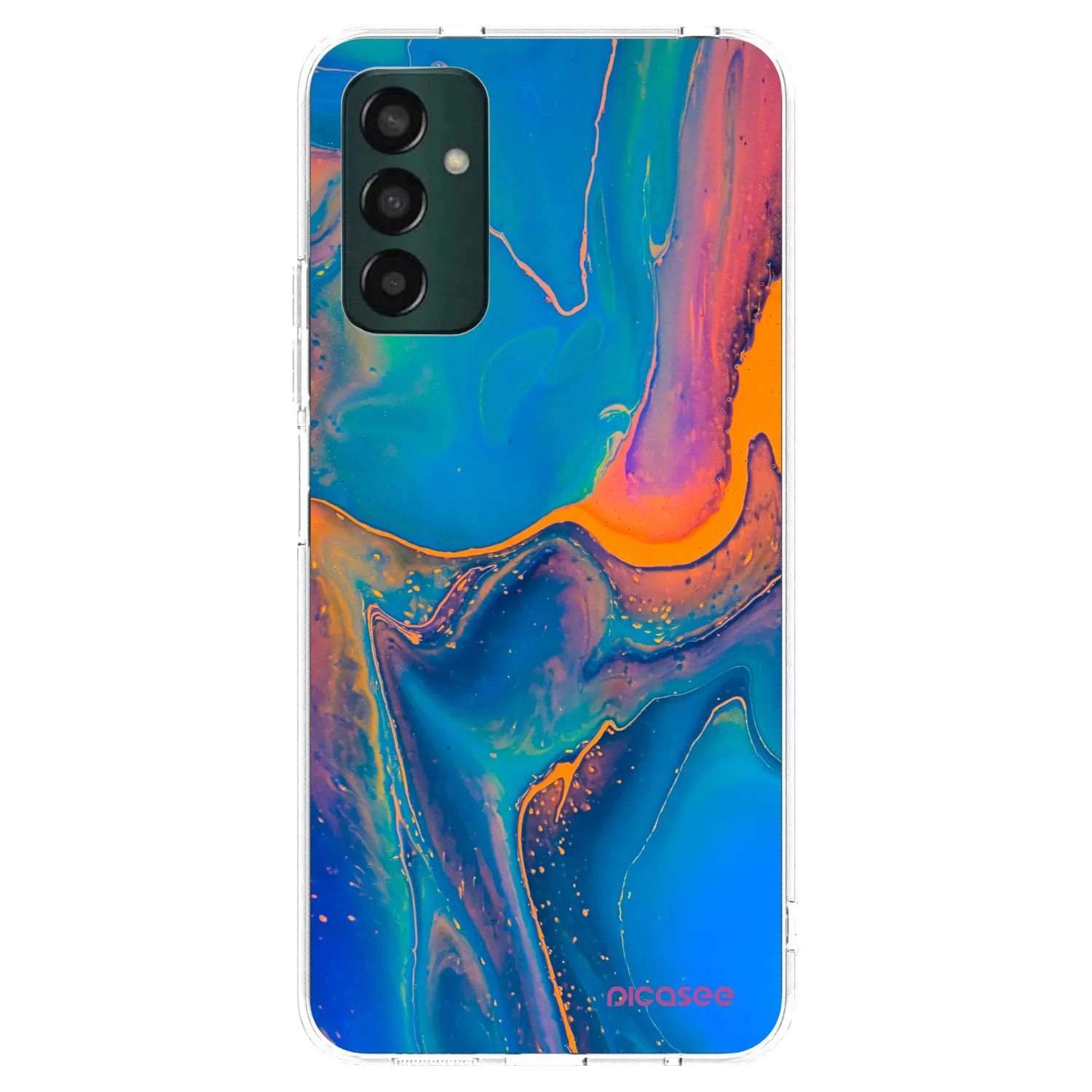 Picasee silikónový prehľadný obal pre Samsung Galaxy M13 M135F - Rainbow