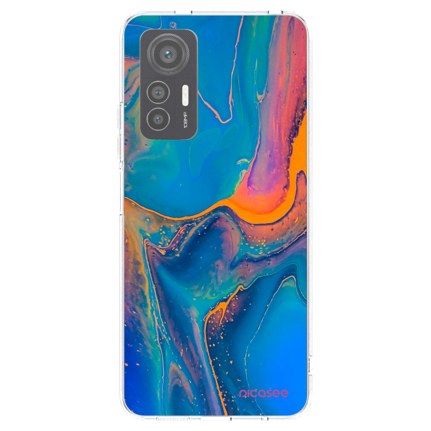 Picasee silikónový prehľadný obal pre Xiaomi 12 Lite - Rainbow