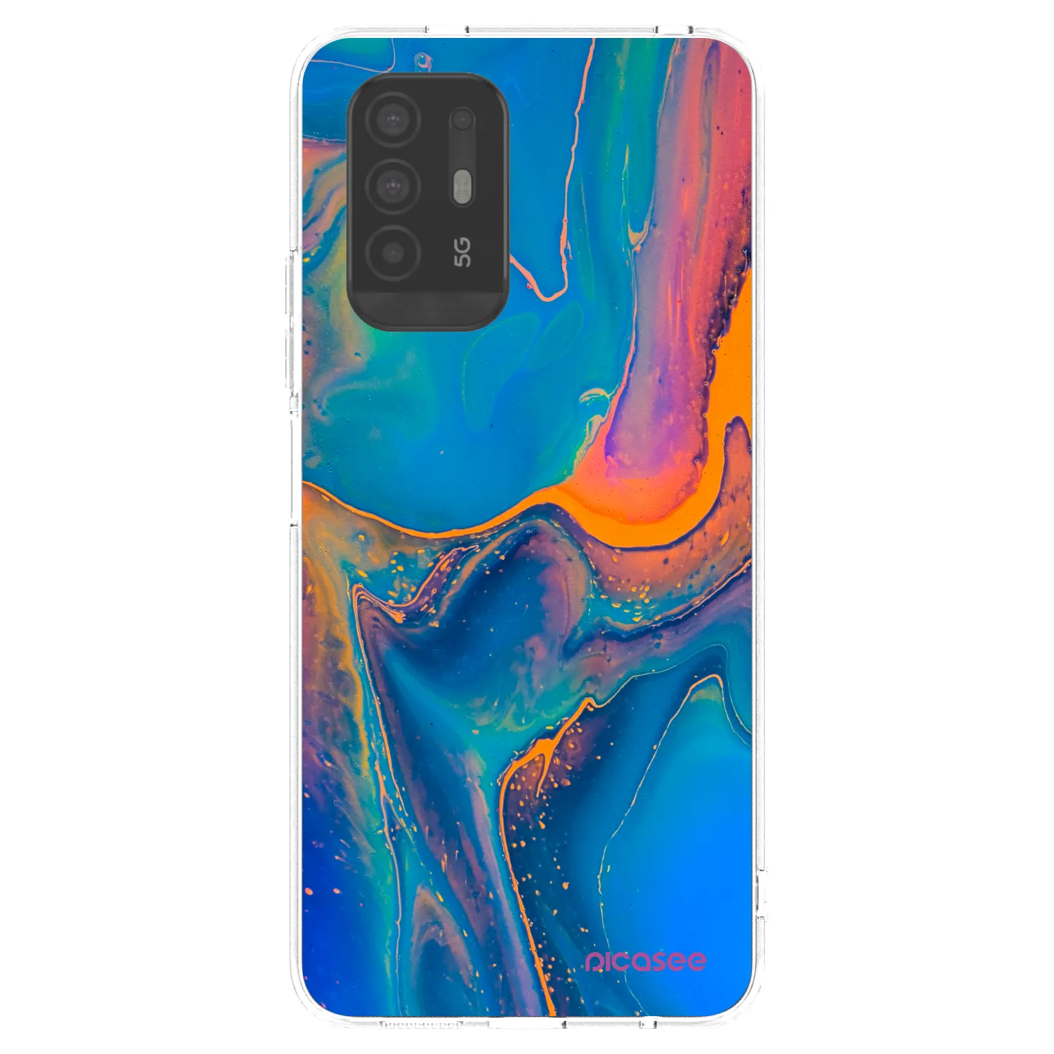 Picasee silikónový prehľadný obal pre OPPO A94 5G - Rainbow