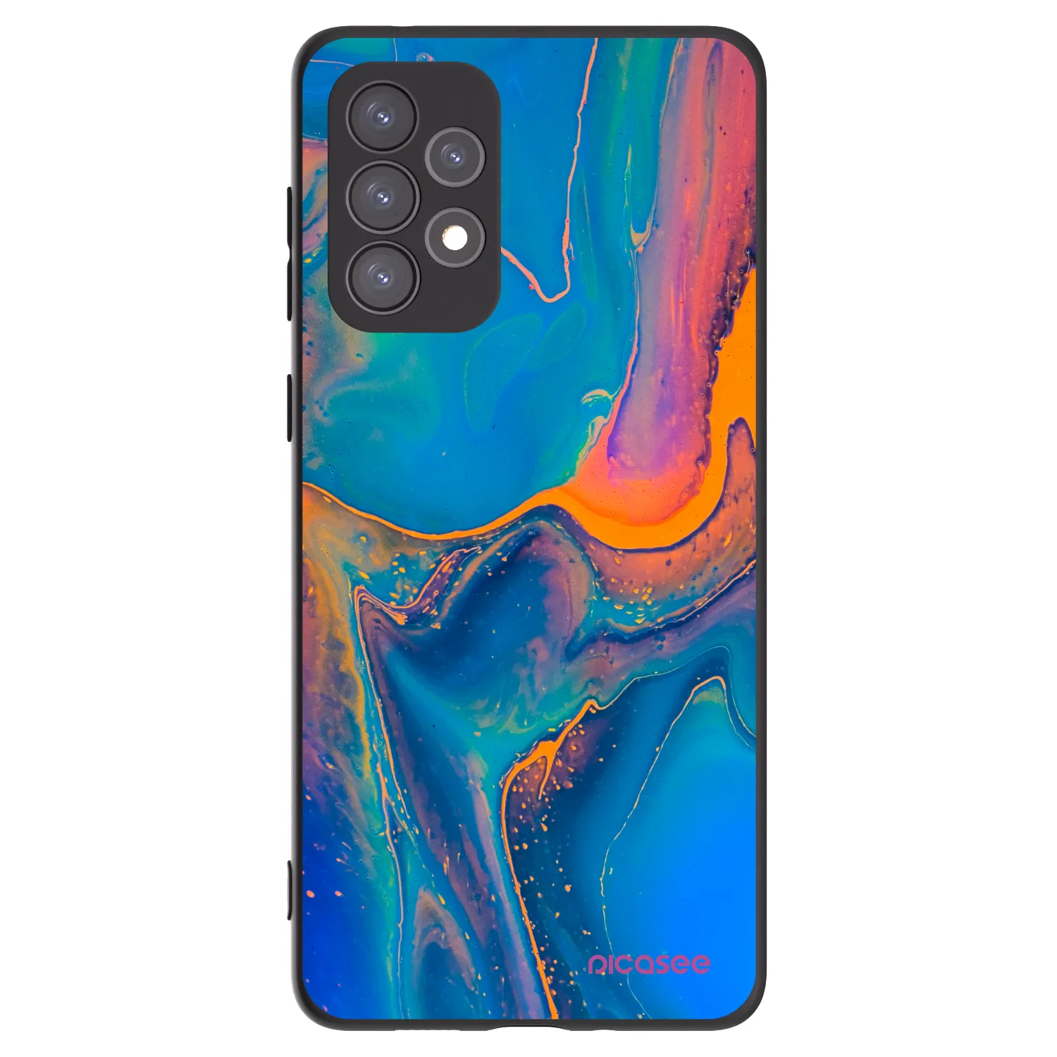 Picasee silikónový čierny obal pre Samsung Galaxy A73 5G - Rainbow