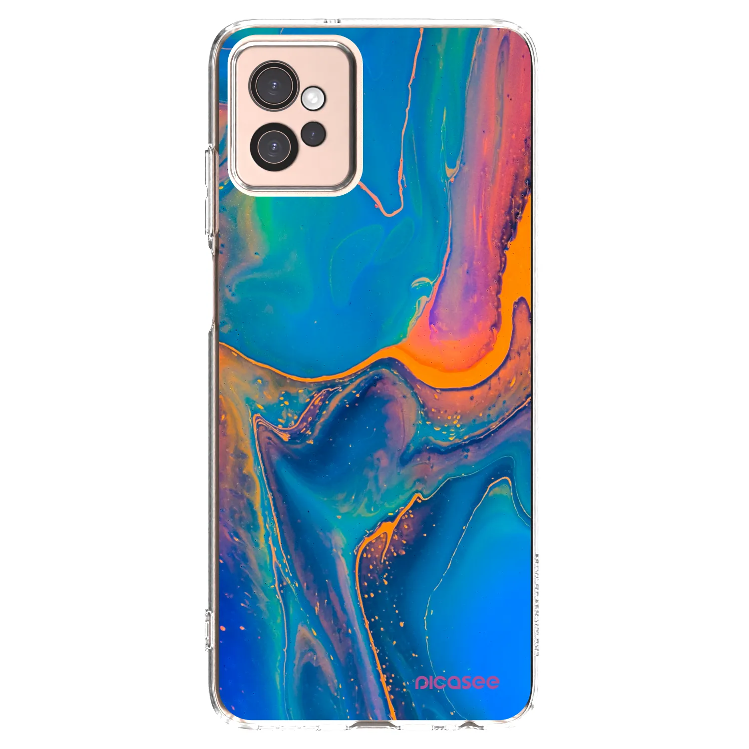 Picasee silikónový prehľadný obal pre Motorola Moto G32 - Rainbow