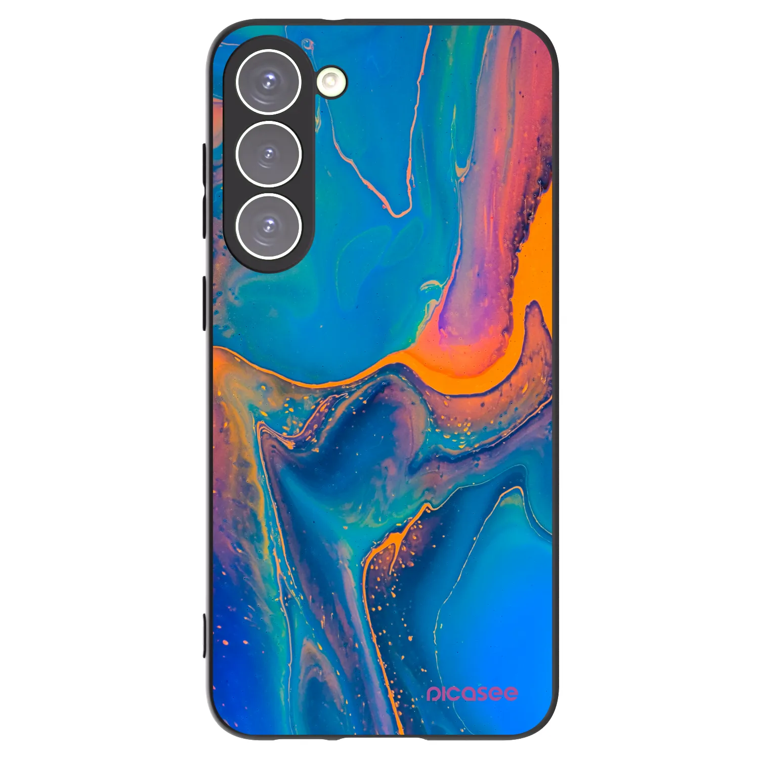 Picasee silikónový čierny obal pre Samsung Galaxy S23+ 5G - Rainbow