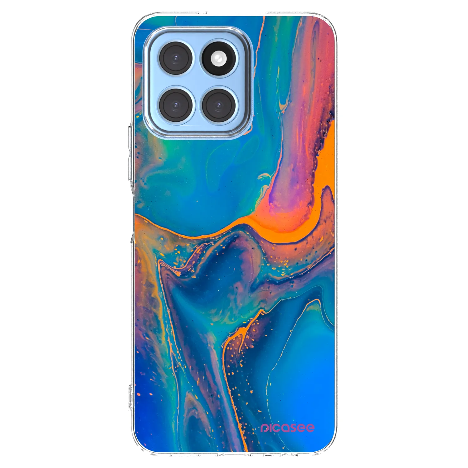 Picasee silikónový prehľadný obal pre Honor X8 5G - Rainbow