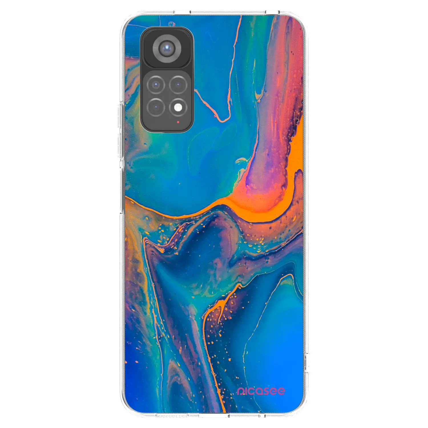 Picasee silikónový prehľadný obal pre Xiaomi Redmi Note 11S 5G - Rainbow