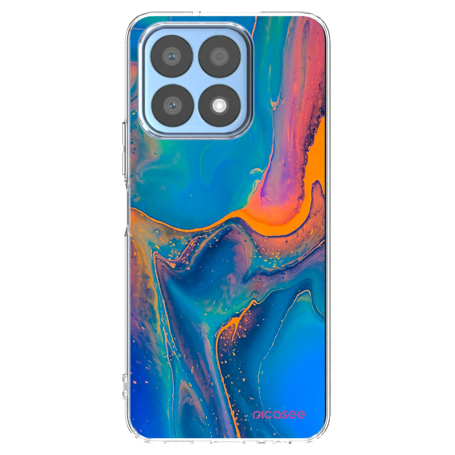Picasee silikónový prehľadný obal pre Honor X8a - Rainbow