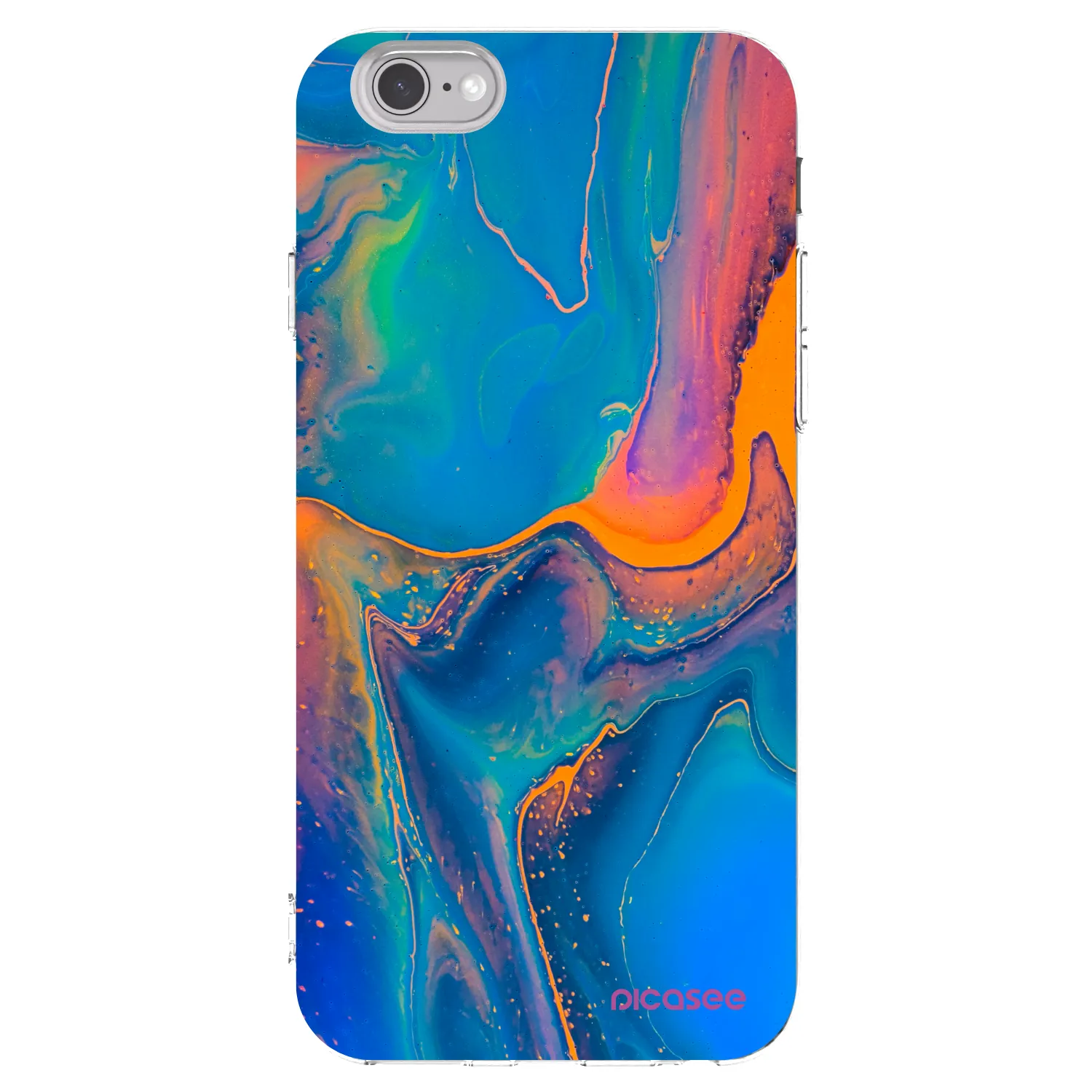 Picasee silikónový prehľadný obal pre Apple iPhone 6/6S - Rainbow