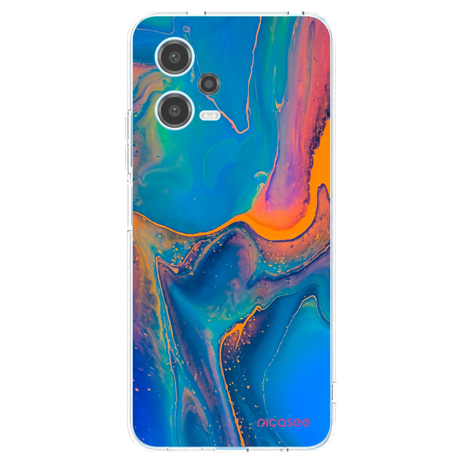 Silikónový prehľadný obal pre Xiaomi Redmi Note 12 5G - Rainbow
