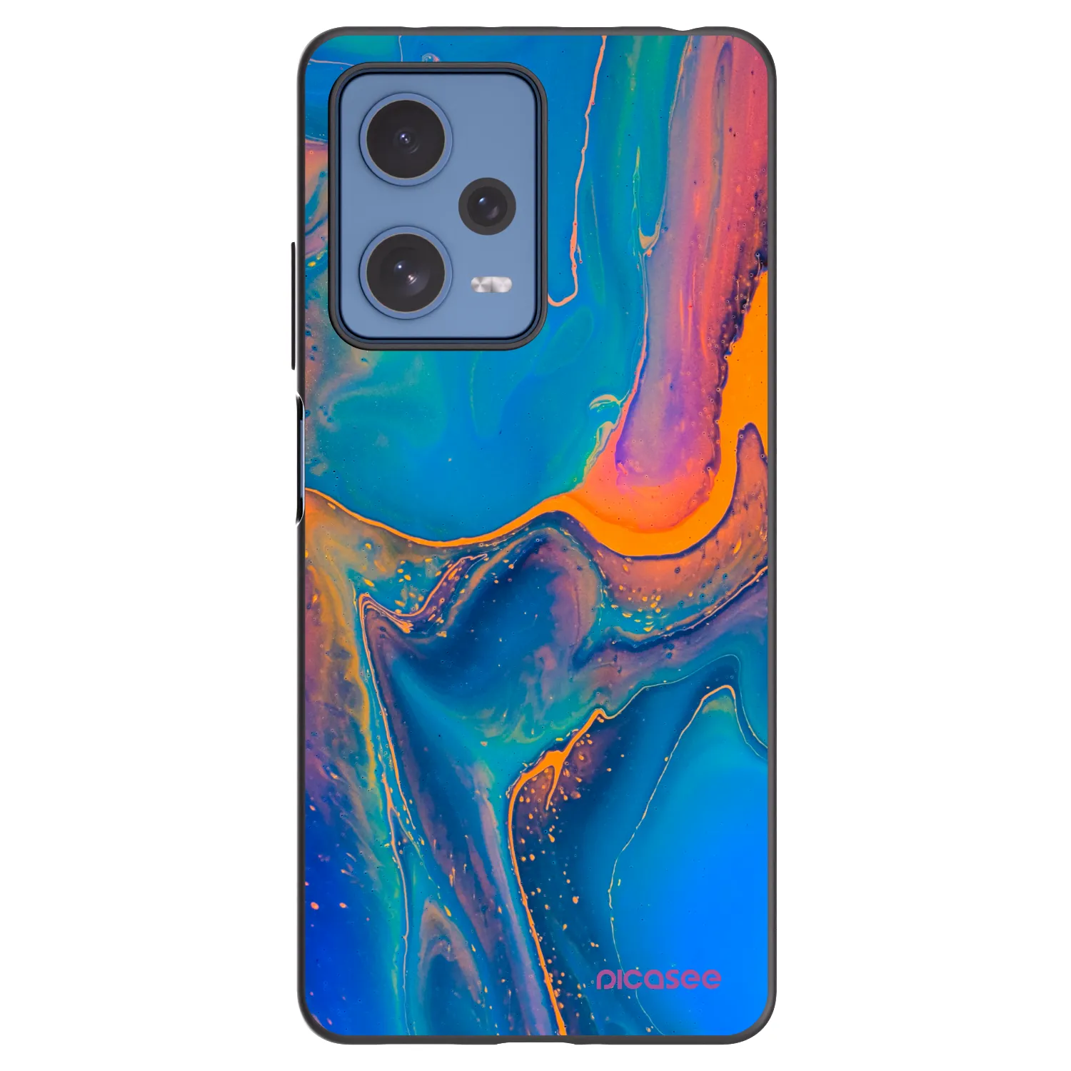 Picasee silikónový čierny obal pre Xiaomi Redmi Note 12 Pro 5G - Rainbow