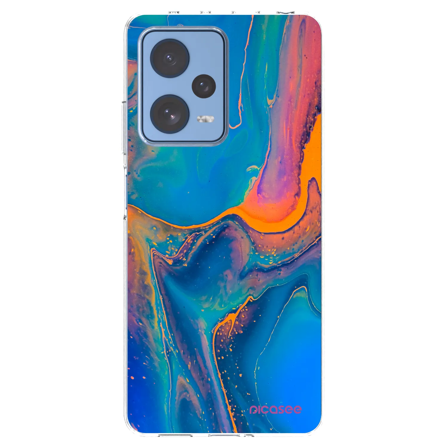 Picasee silikónový prehľadný obal pre Xiaomi Redmi Note 12 Pro 5G - Rainbow