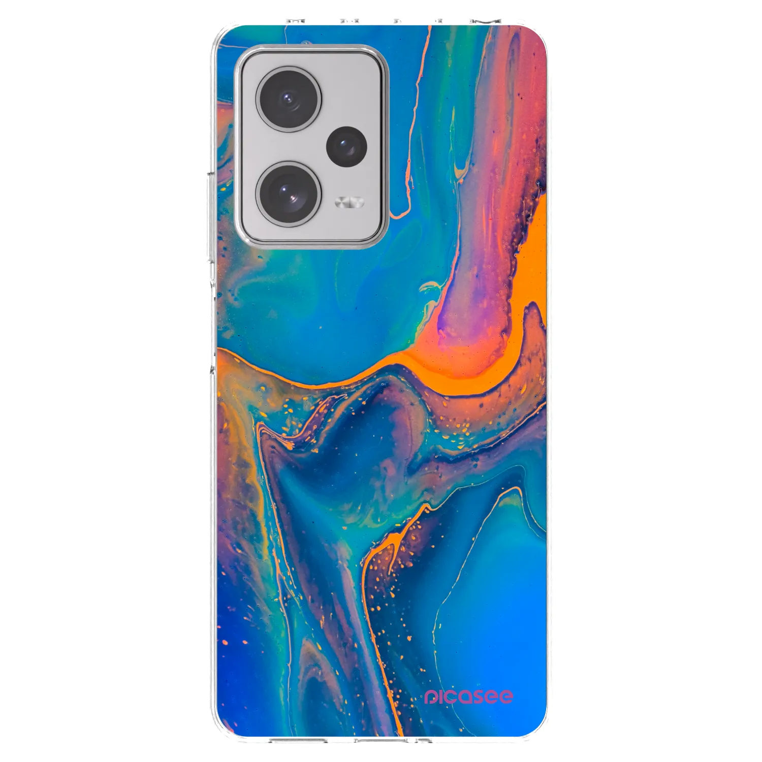 Picasee silikónový prehľadný obal pre Xiaomi Redmi Note 12 Pro+ 5G - Rainbow