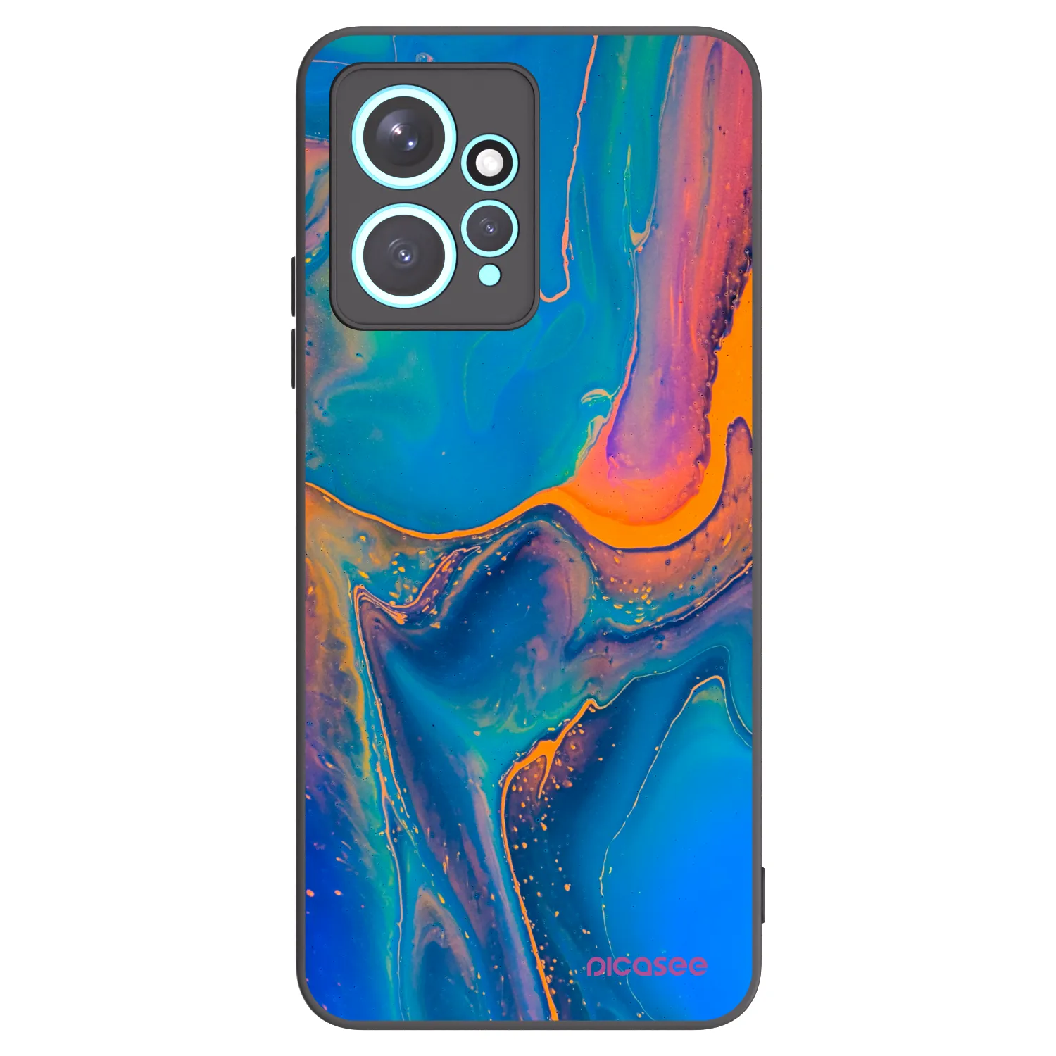 Picasee silikónový čierny obal pre Xiaomi Redmi Note 12 4G - Rainbow