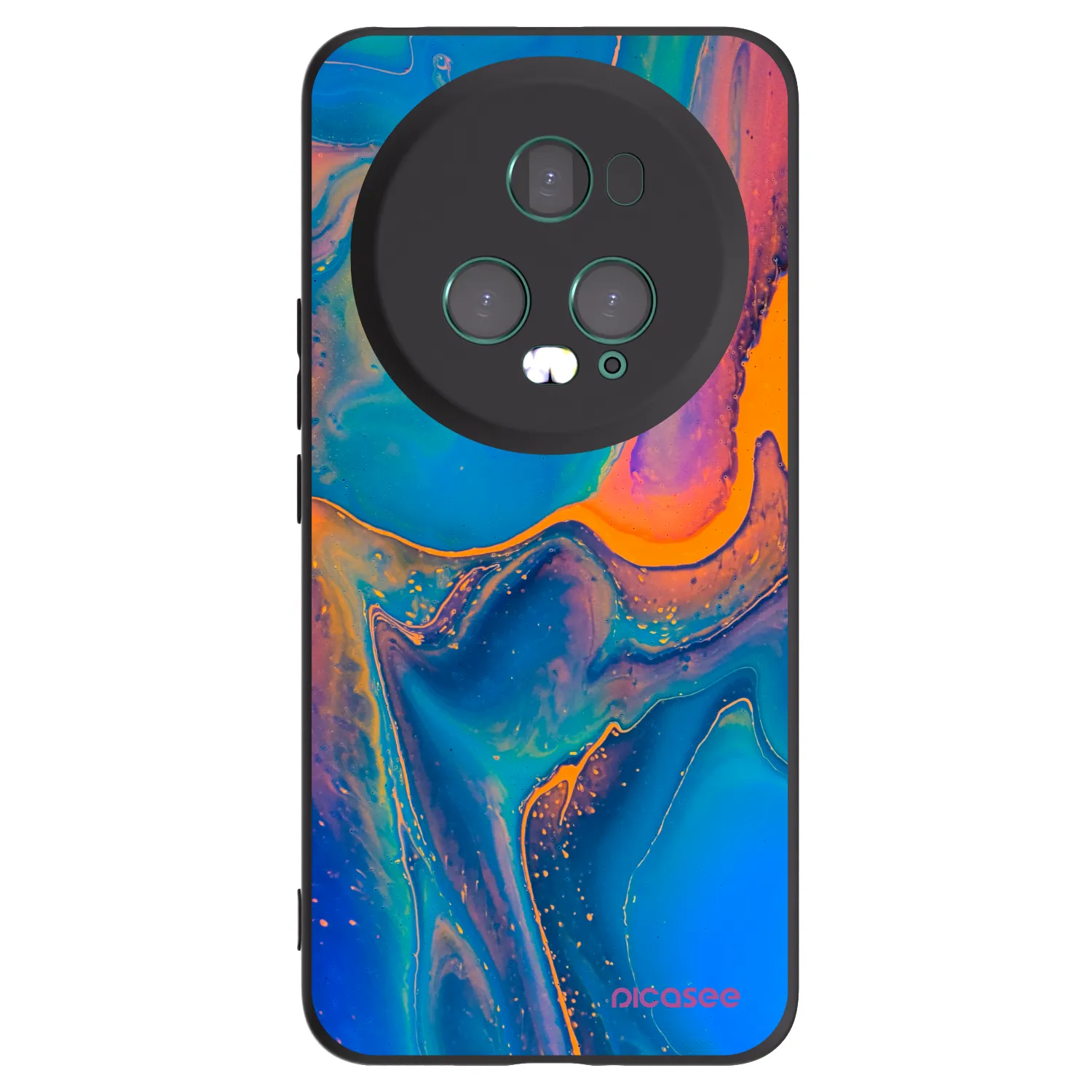 Picasee silikónový čierny obal pre Honor Magic5 Pro - Rainbow