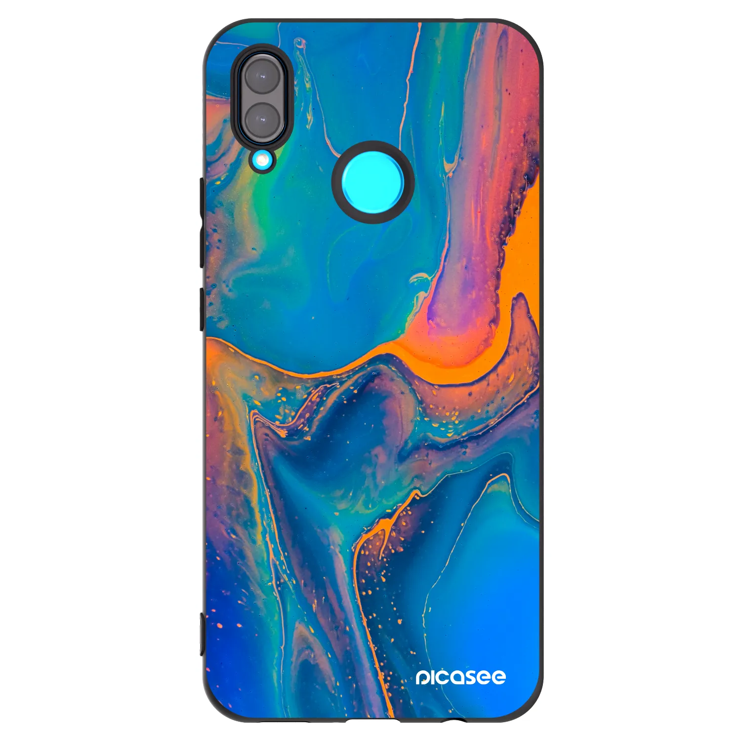 Picasee silikónový čierny obal pre Huawei Nova 3i - Rainbow