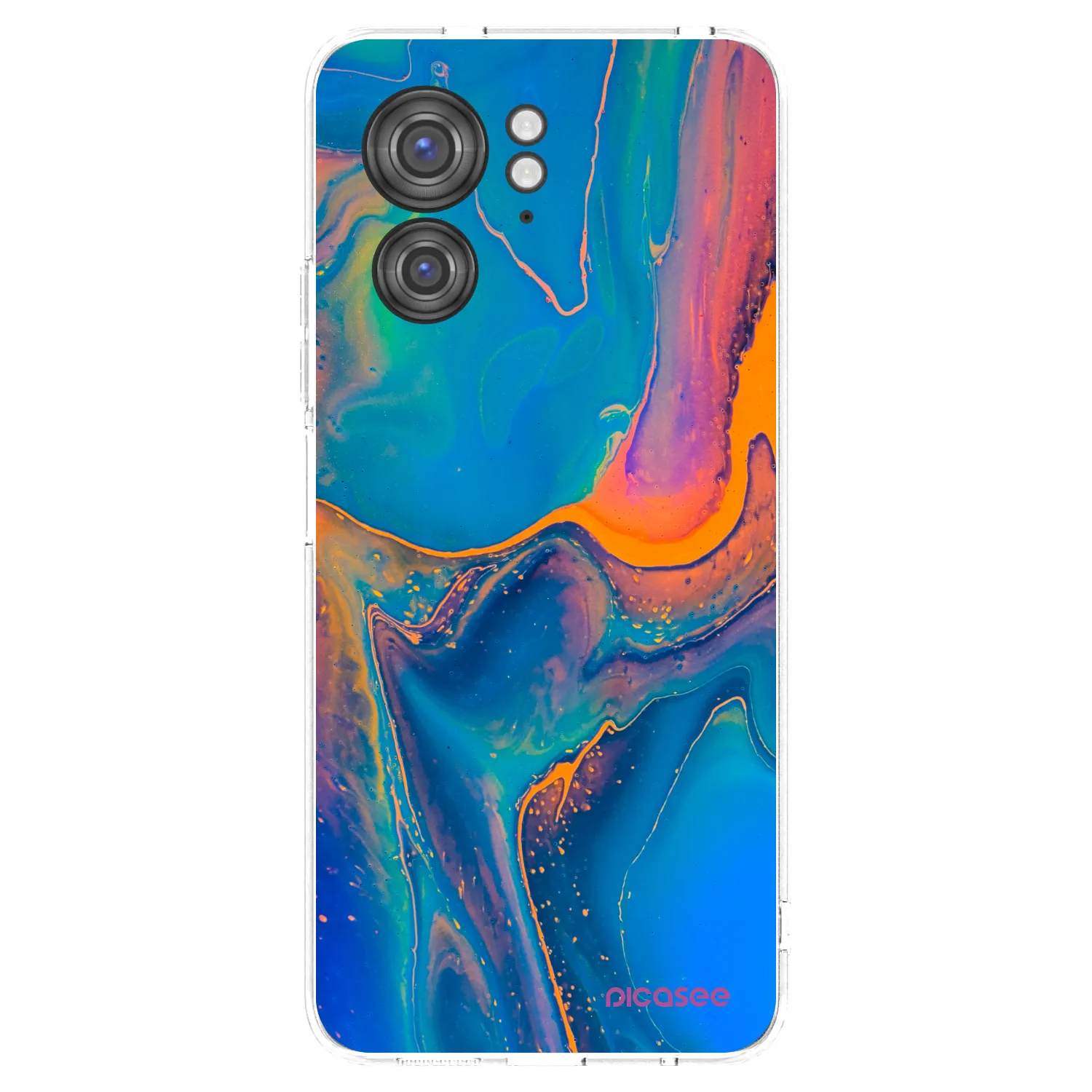 Picasee silikónový prehľadný obal pre Motorola Edge 40 - Rainbow