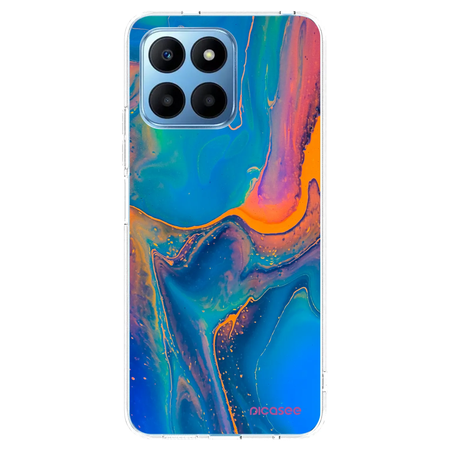 Picasee silikónový prehľadný obal pre Honor 70 Lite - Rainbow