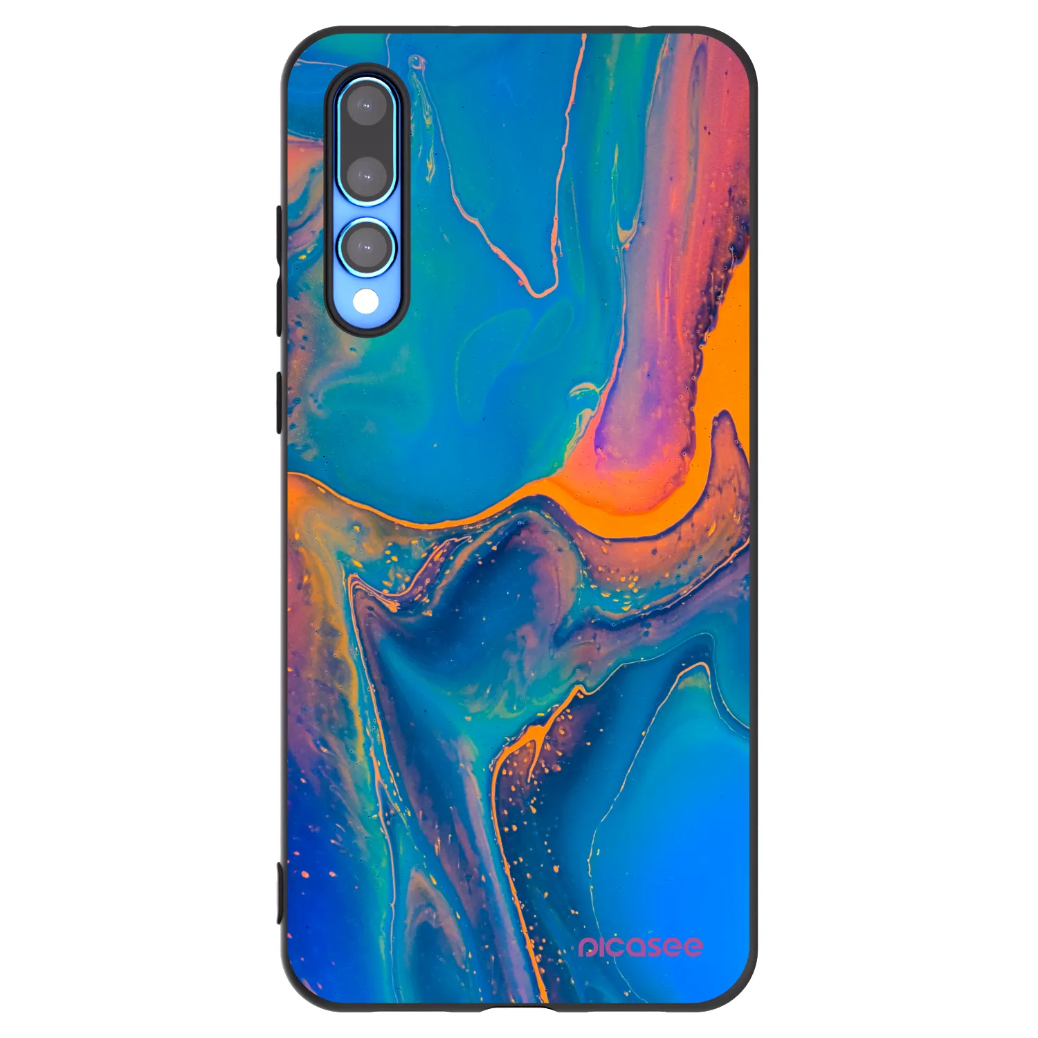 Picasee silikónový čierny obal pre Huawei P20 Pro - Rainbow