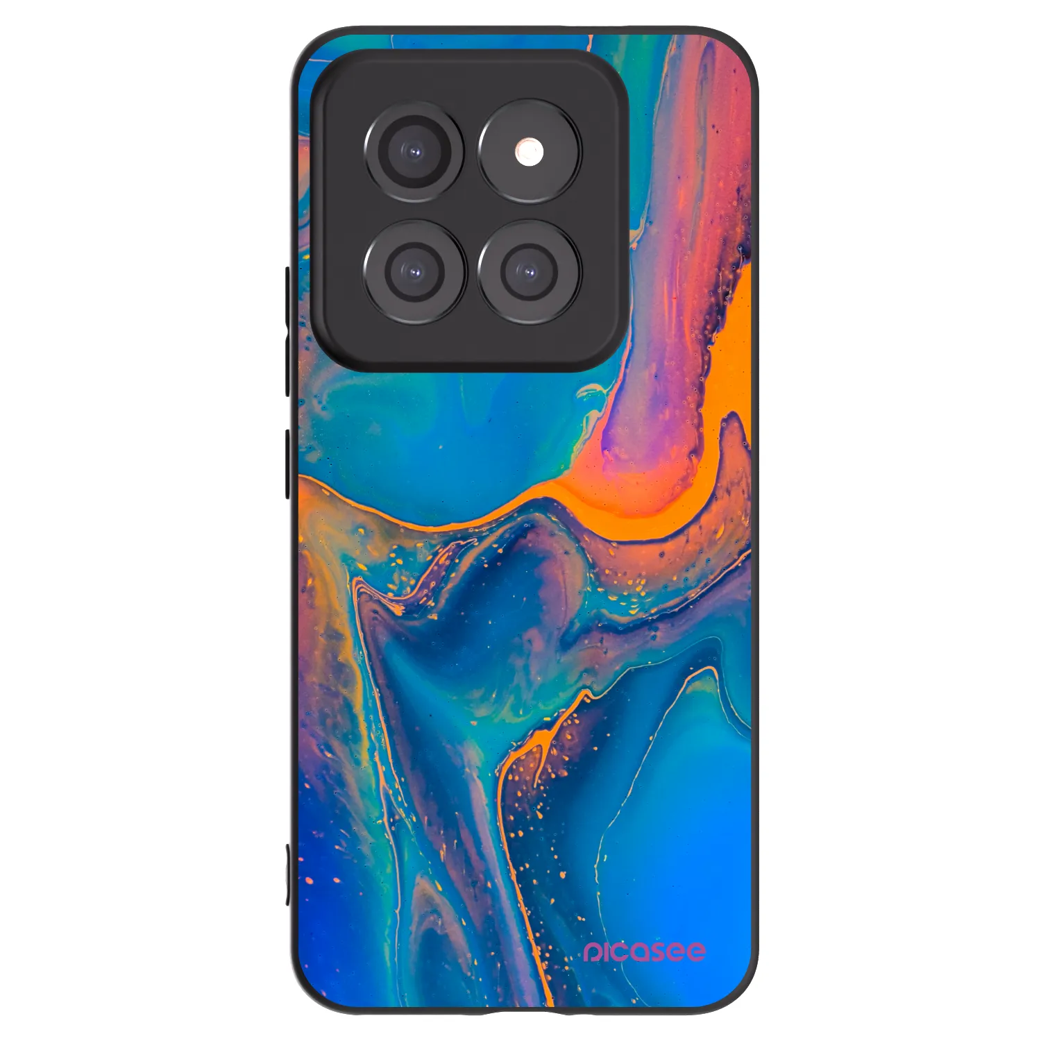 Picasee silikónový čierny obal pre Xiaomi 14 Pro - Rainbow