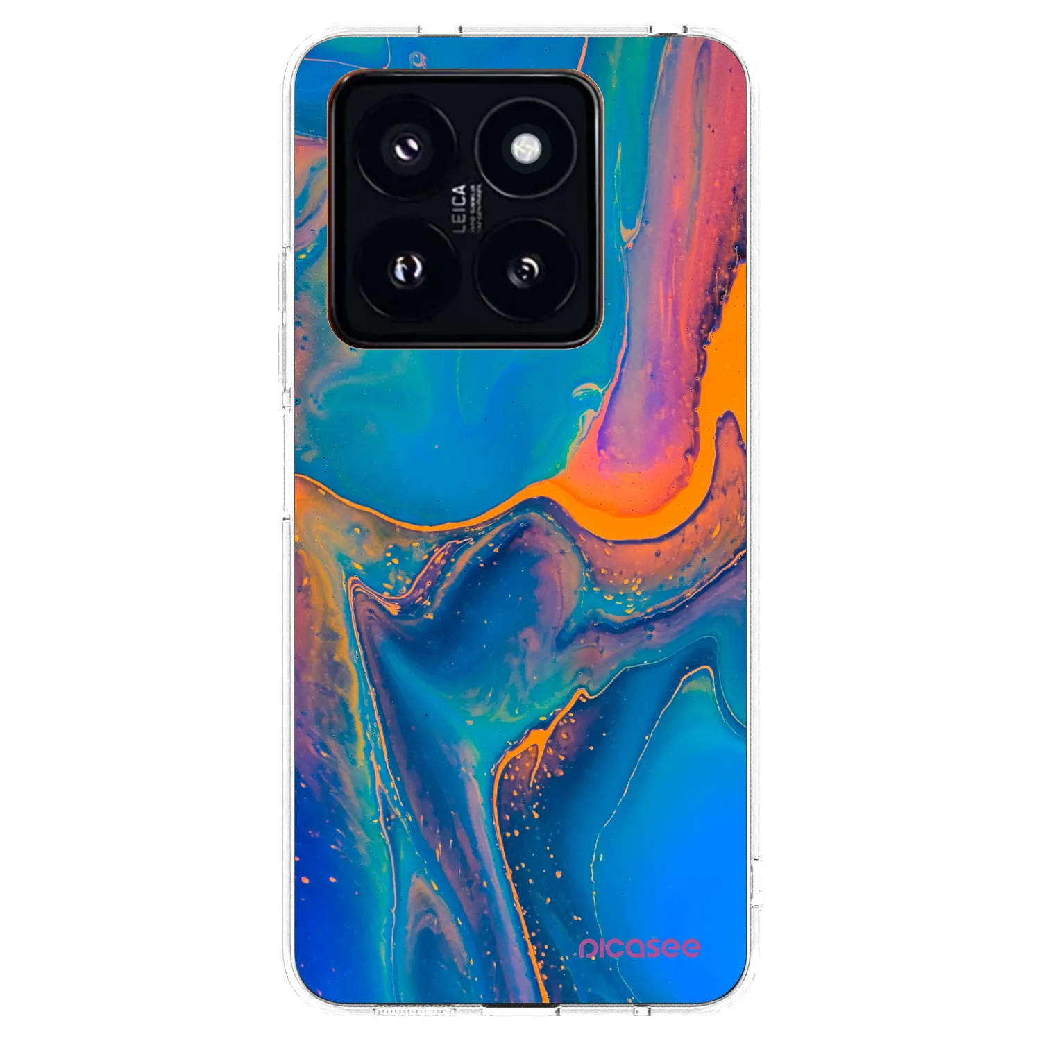 Silikónový prehľadný obal pre Xiaomi 14 Pro - Rainbow