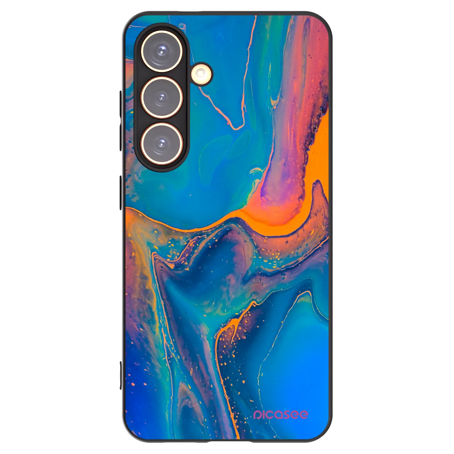 Picasee silikónový čierny obal pre Samsung Galaxy S24 S921B 5G - Rainbow
