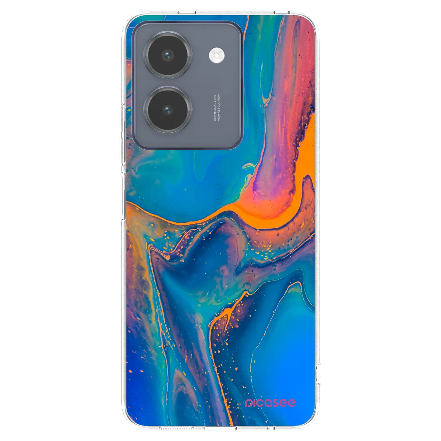 Picasee silikónový prehľadný obal pre Vivo Y36 4G - Rainbow