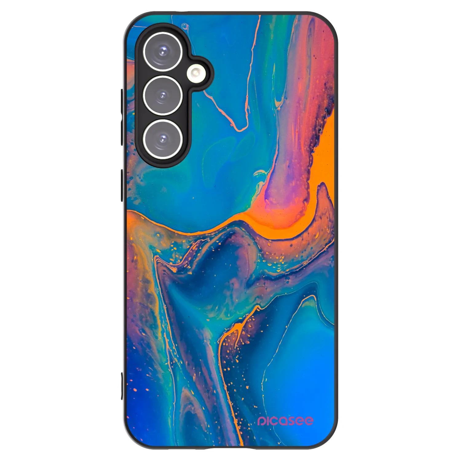 Picasee silikónový čierny obal pre Samsung Galaxy S23 FE S711B - Rainbow