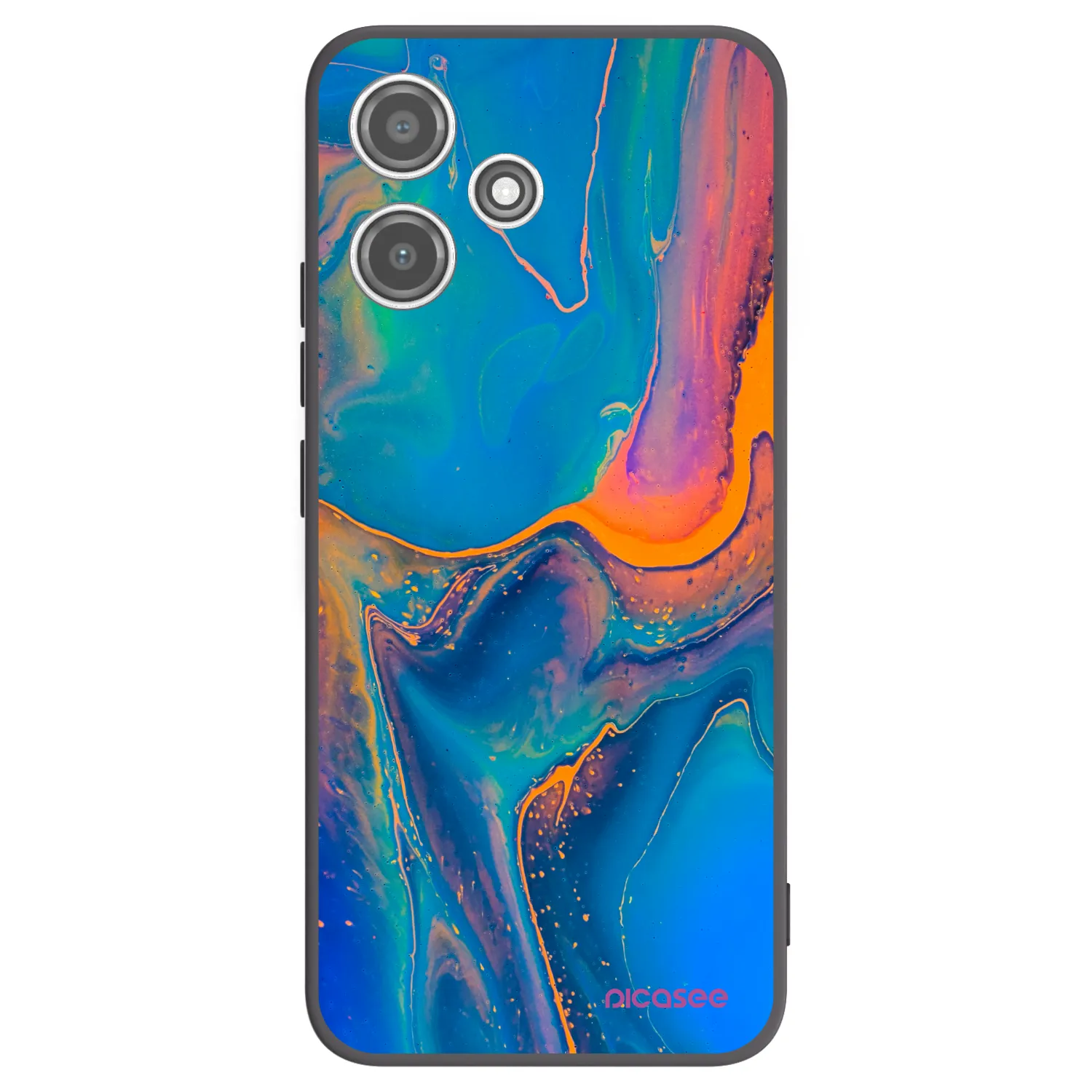 Picasee silikónový čierny obal pre Xiaomi Redmi 12 5G - Rainbow