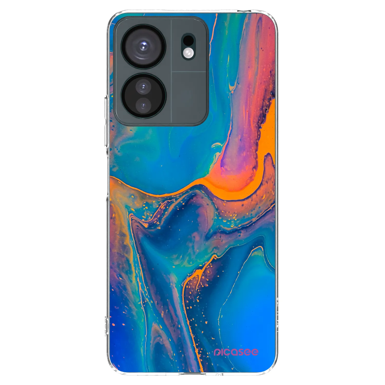Silikónový prehľadný obal pre Xiaomi Redmi 13C 4G - Rainbow