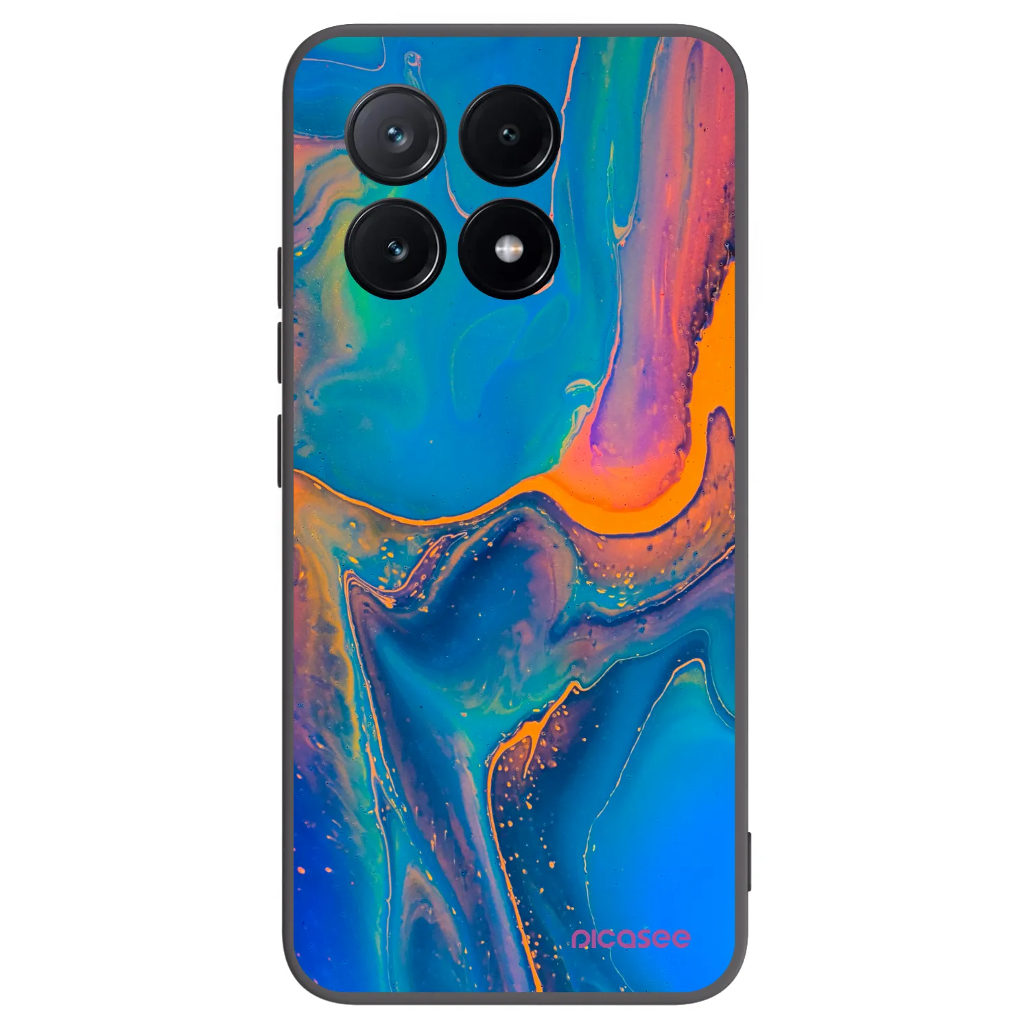Picasee silikónový čierny obal pre Xiaomi Poco X6 Pro - Rainbow
