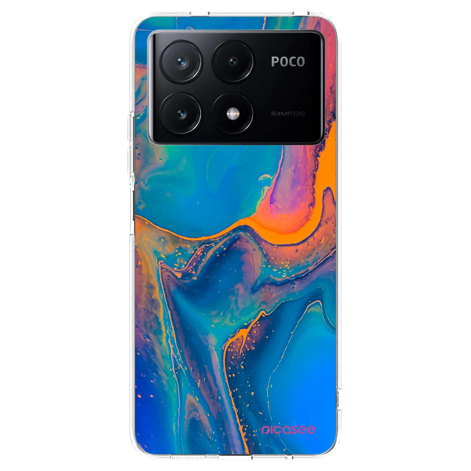Picasee silikónový prehľadný obal pre Xiaomi Poco X6 Pro - Rainbow