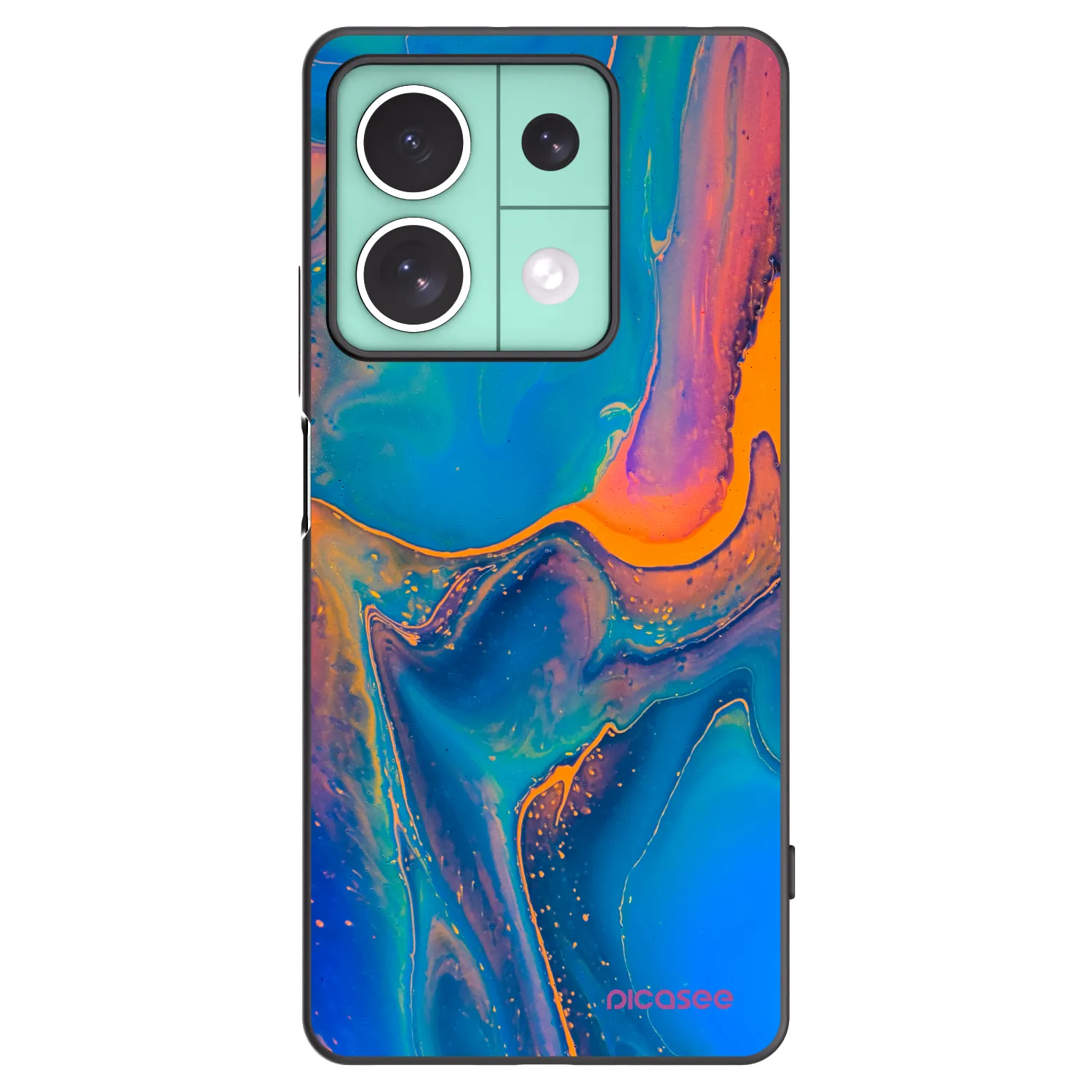 Picasee silikónový čierny obal pre Xiaomi Redmi Note 13 5G - Rainbow