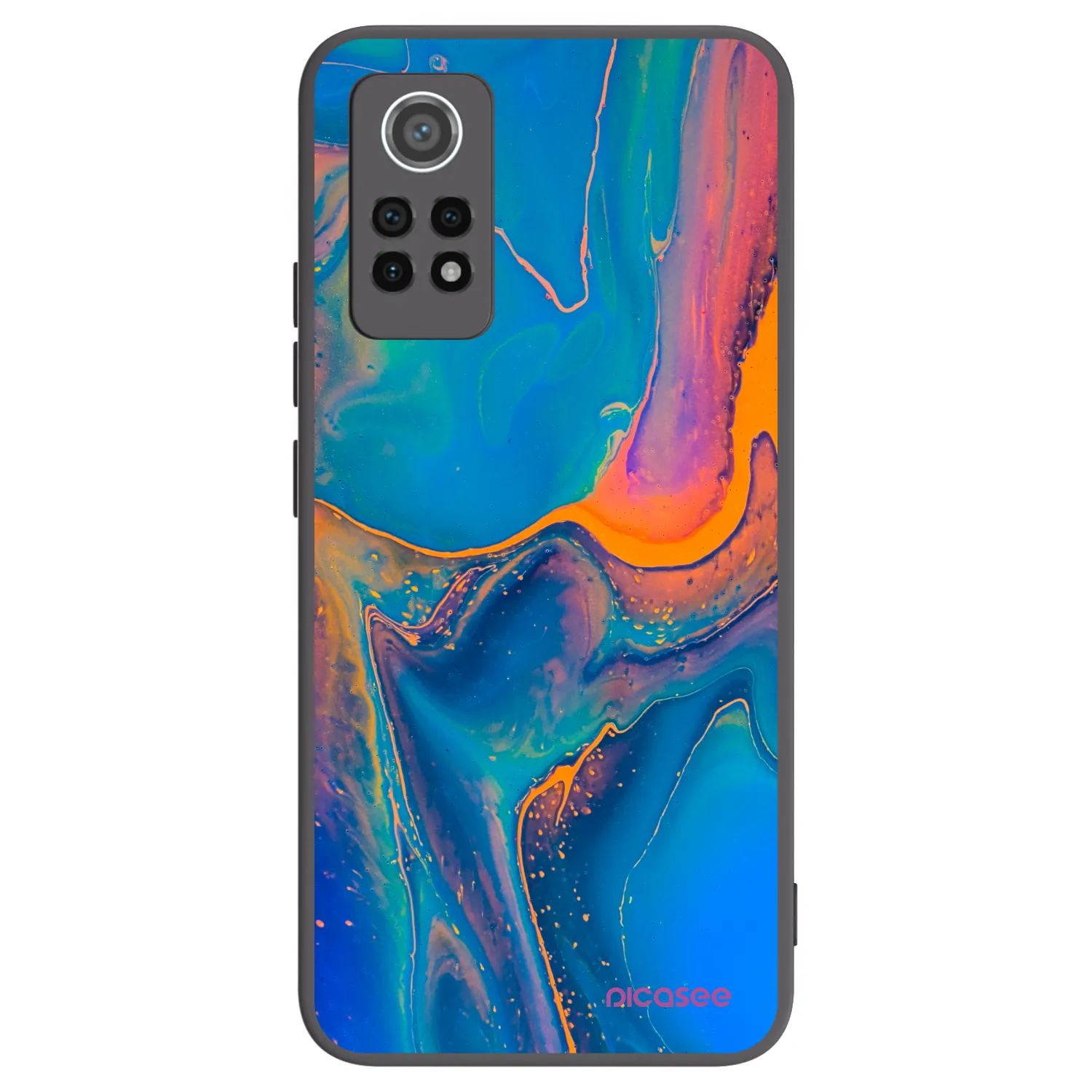 Picasee silikónový čierny obal pre Xiaomi Redmi Note 12 Pro 4G - Rainbow