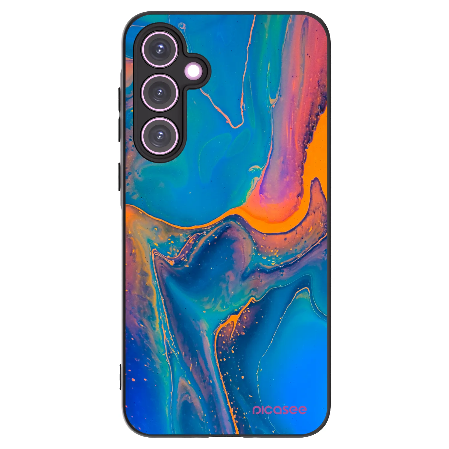 Picasee silikónový čierny obal pre Samsung Galaxy A35 5G A356B - Rainbow