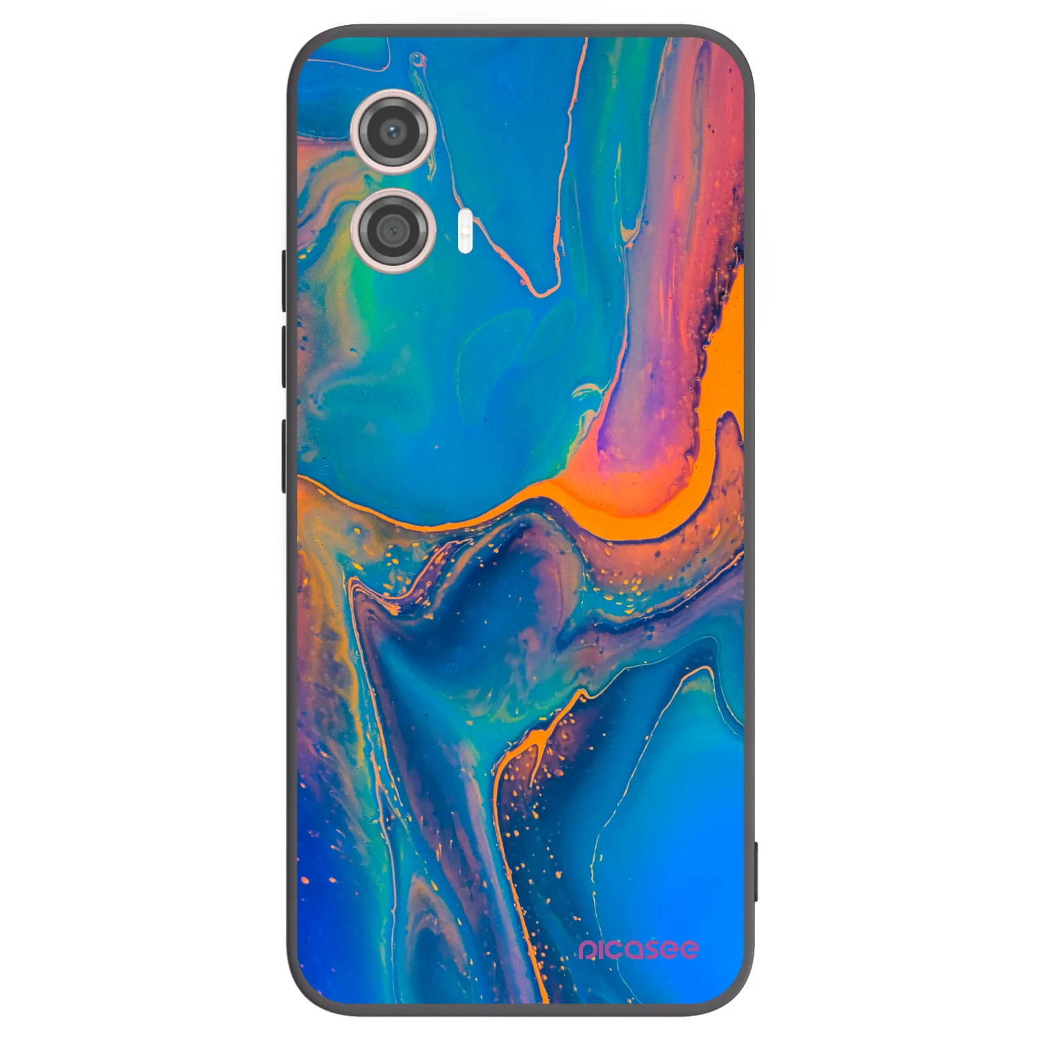 Picasee silikónový čierny obal pre Motorola Moto G53 5G - Rainbow